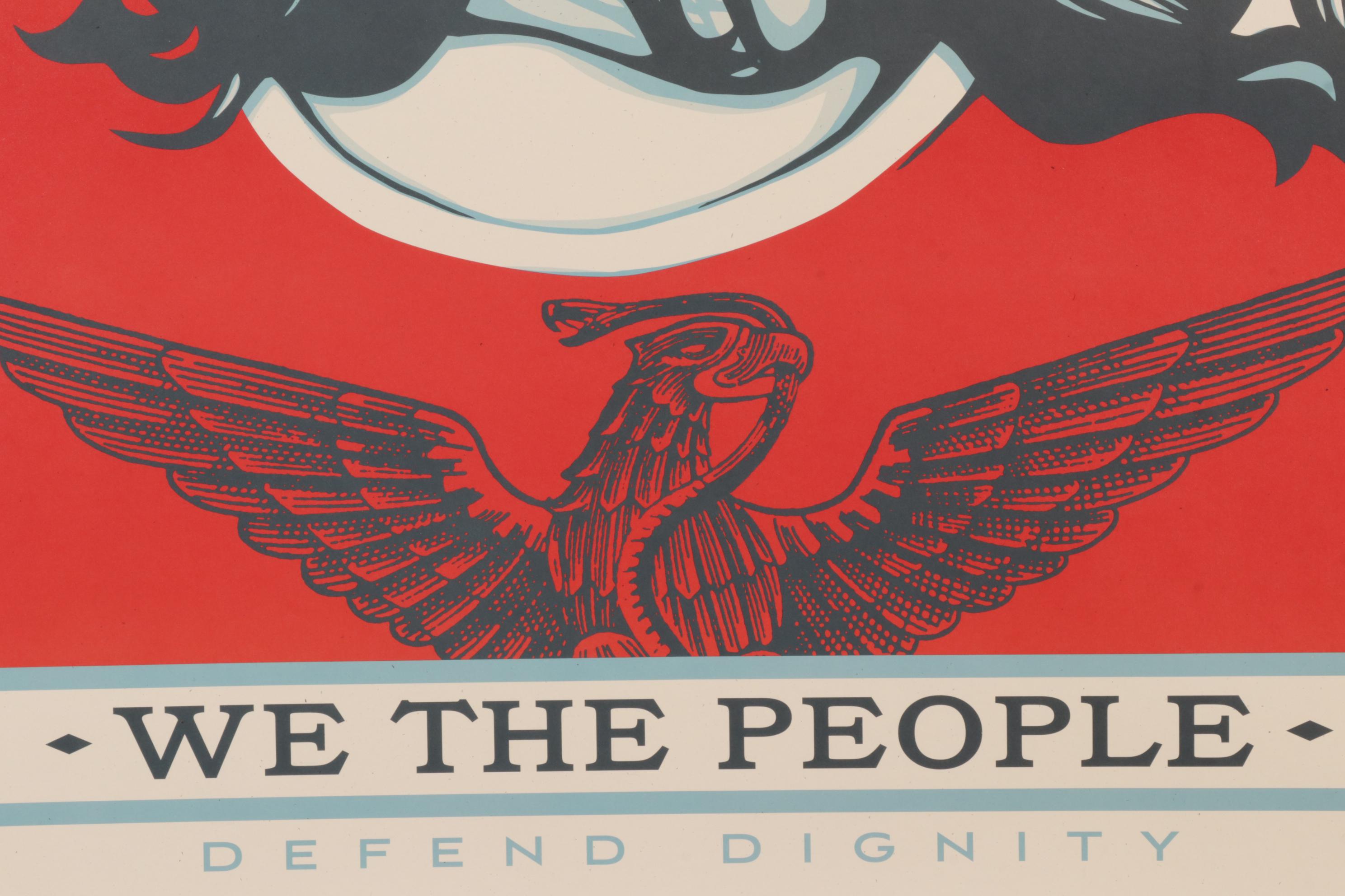 Shepard Fairey for Amplifier Offset Poster "We the People: Defend Dignity"