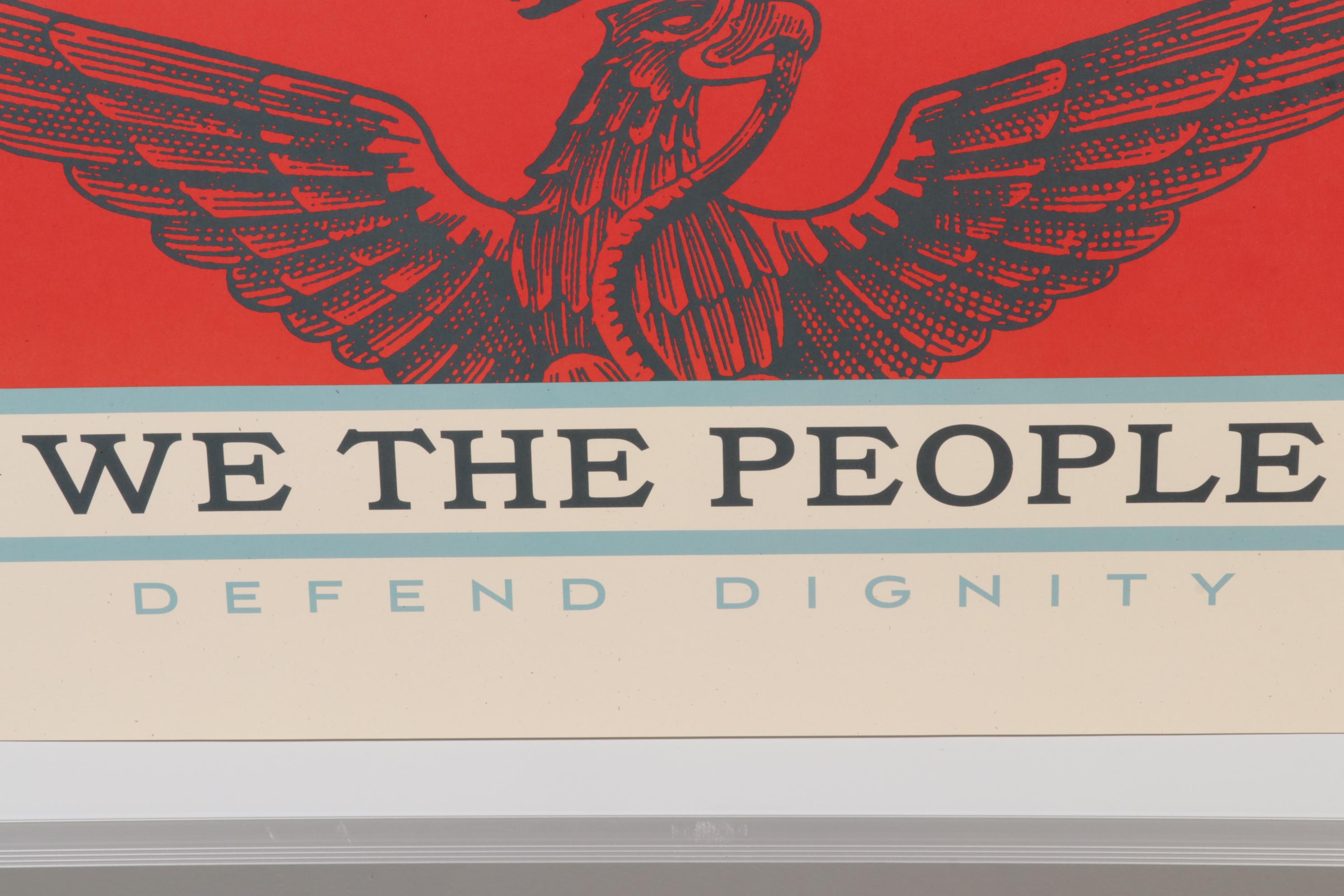 Shepard Fairey for Amplifier Offset Poster "We the People: Defend Dignity"