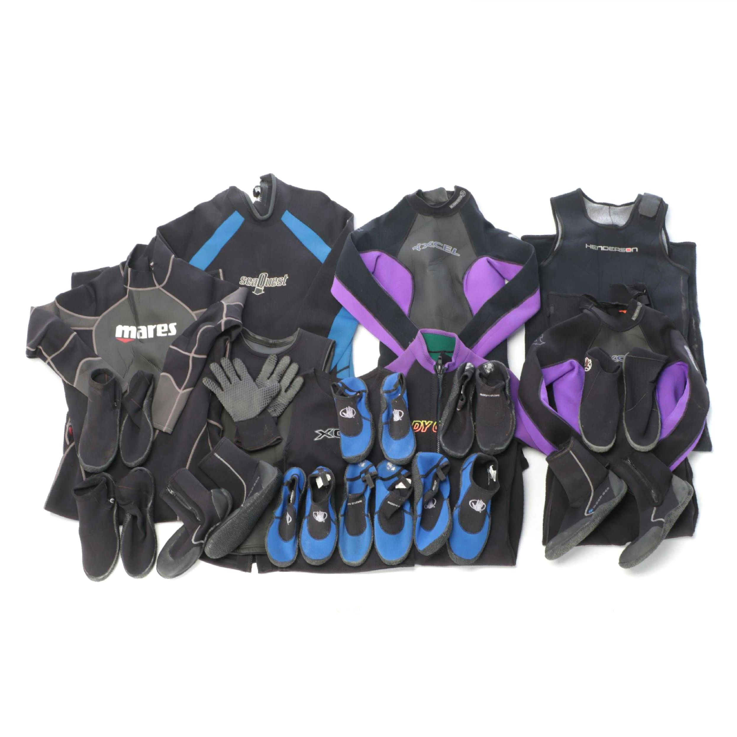 Henderson, Mares and Other Neoprene Wetsuits, Gloves and Booties EBTH