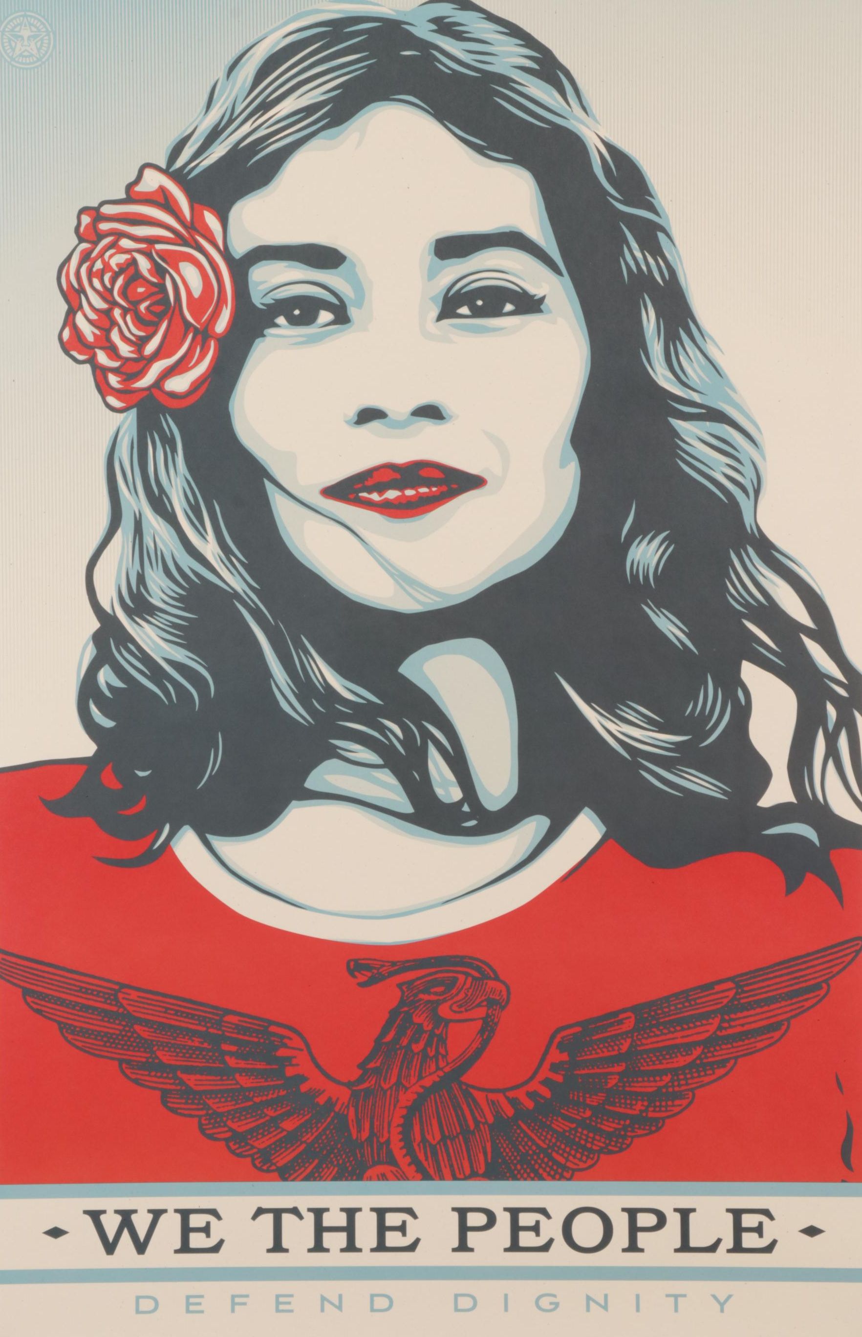 Shepard Fairey for Amplifier Offset Poster "We the People: Defend Dignity"