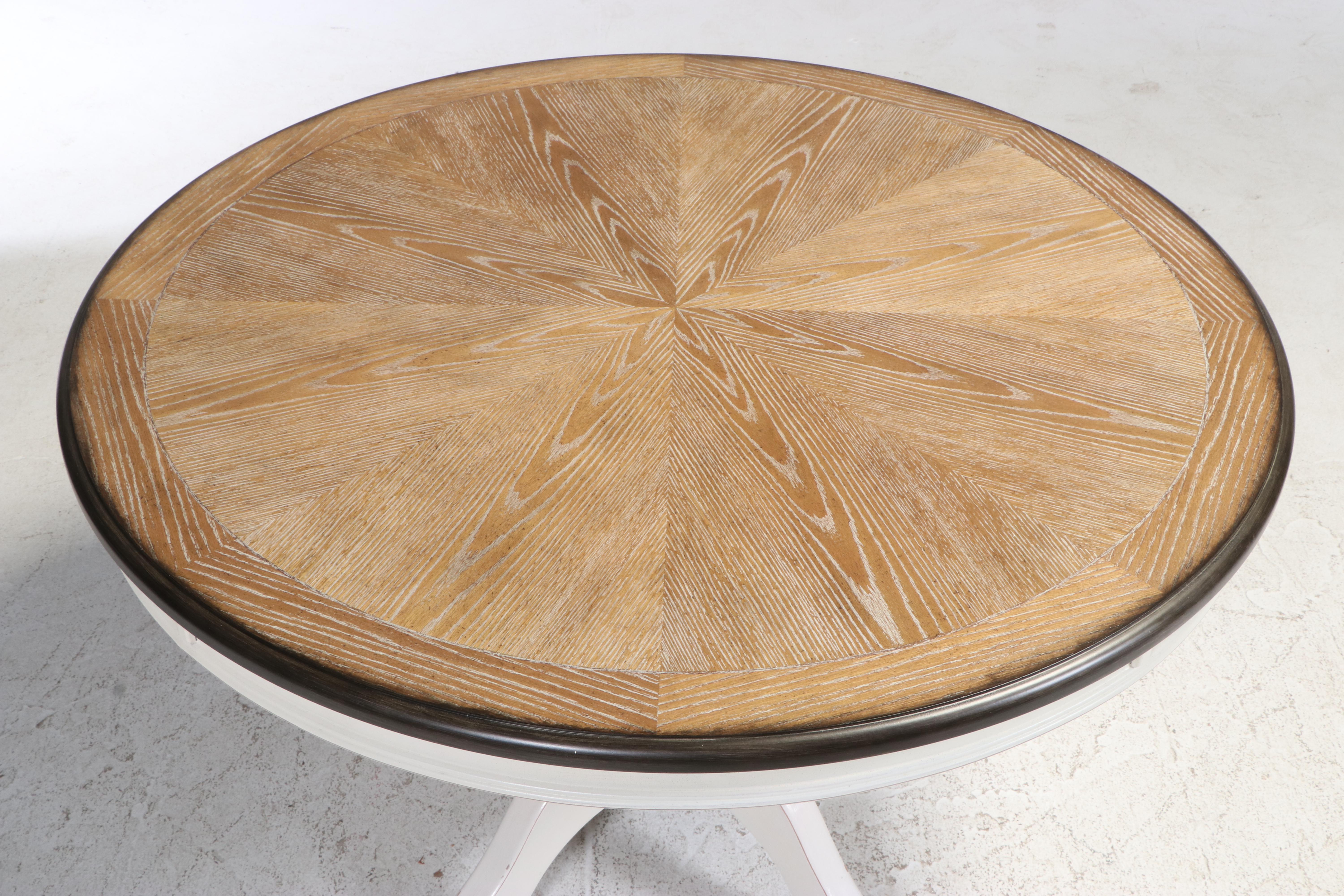 Five-Piece King Jade Furniture Co. Farmhouse Style White-Painted Dining Set