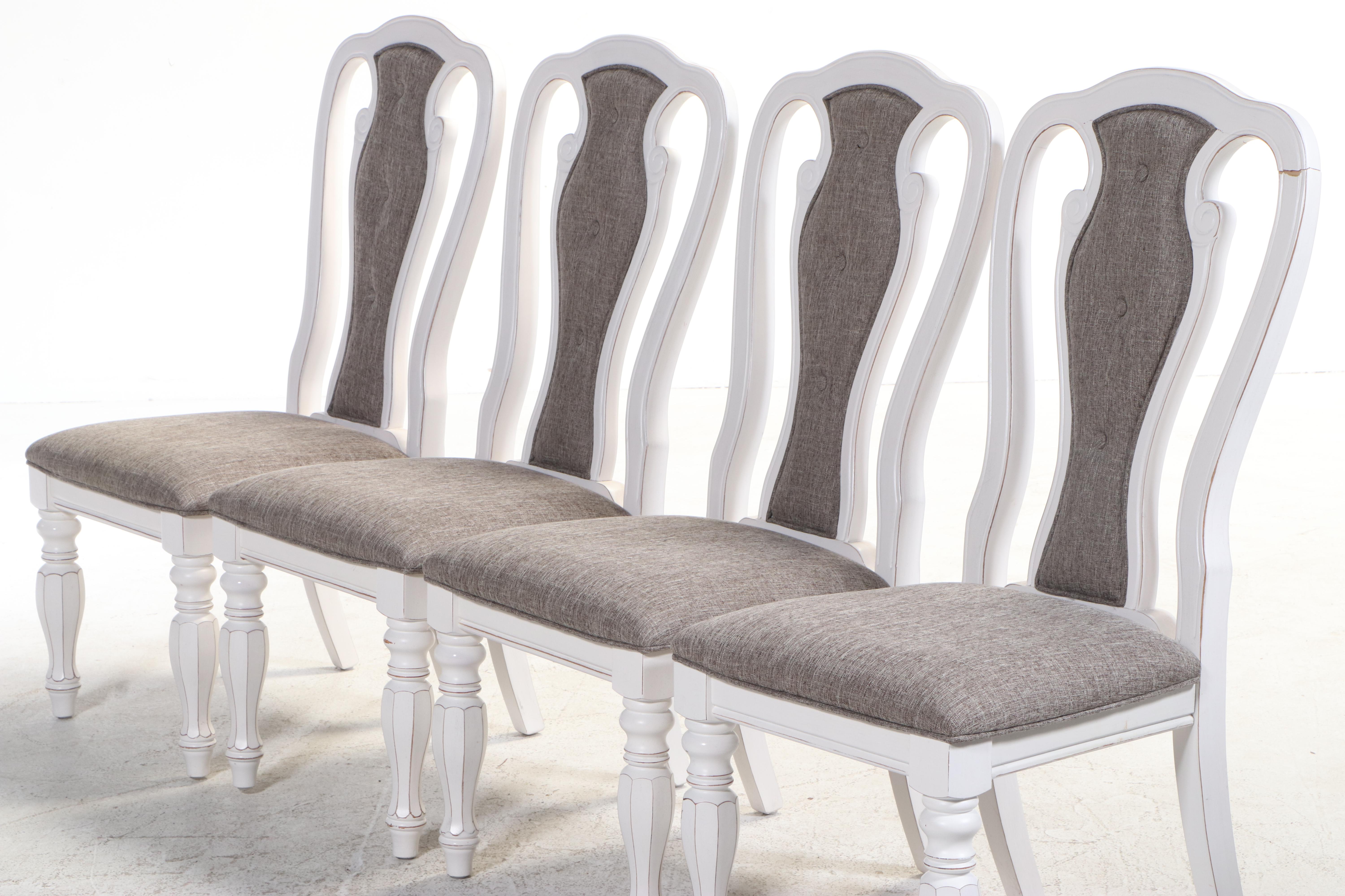 Five-Piece King Jade Furniture Co. Farmhouse Style White-Painted Dining Set