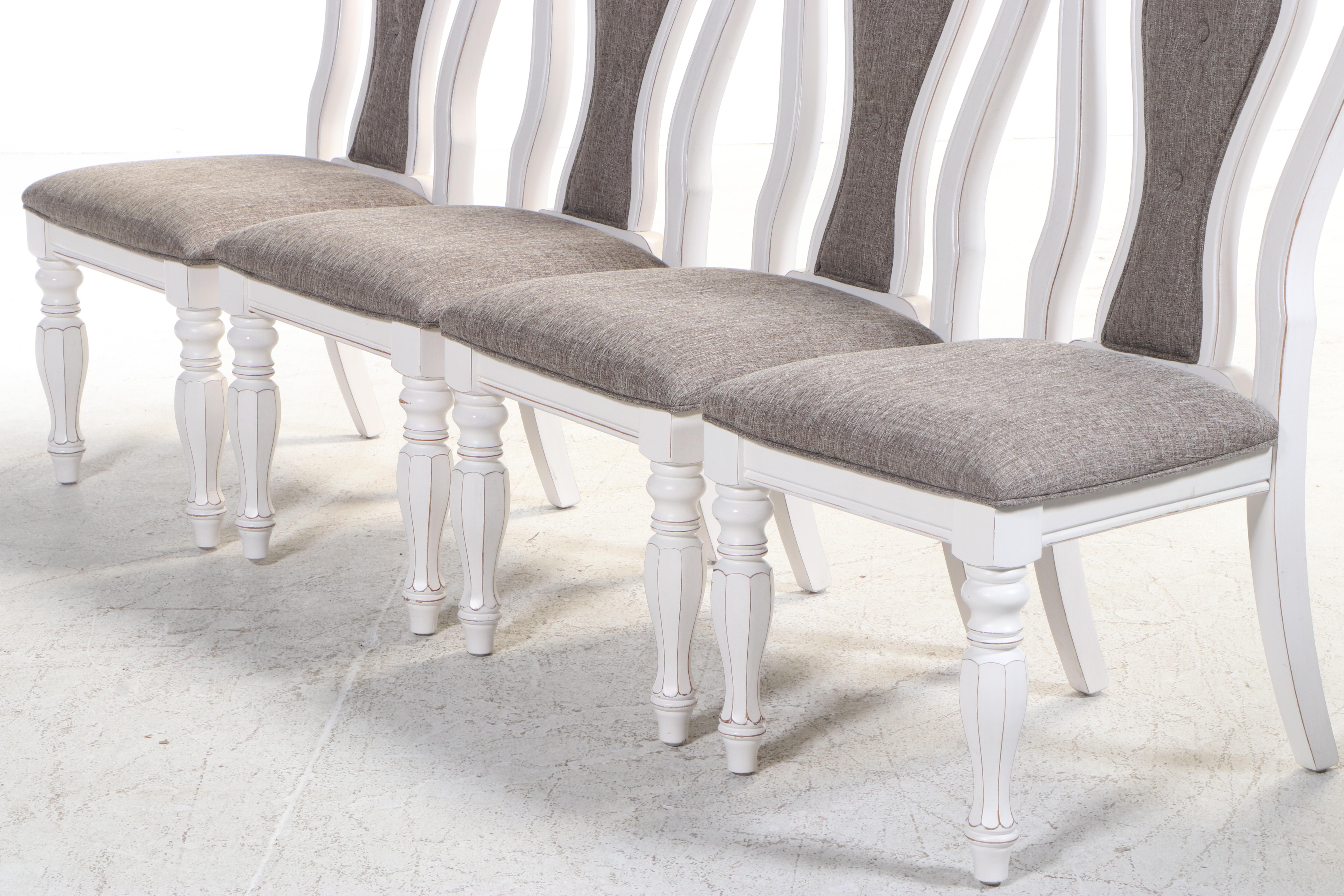 Five-Piece King Jade Furniture Co. Farmhouse Style White-Painted Dining Set