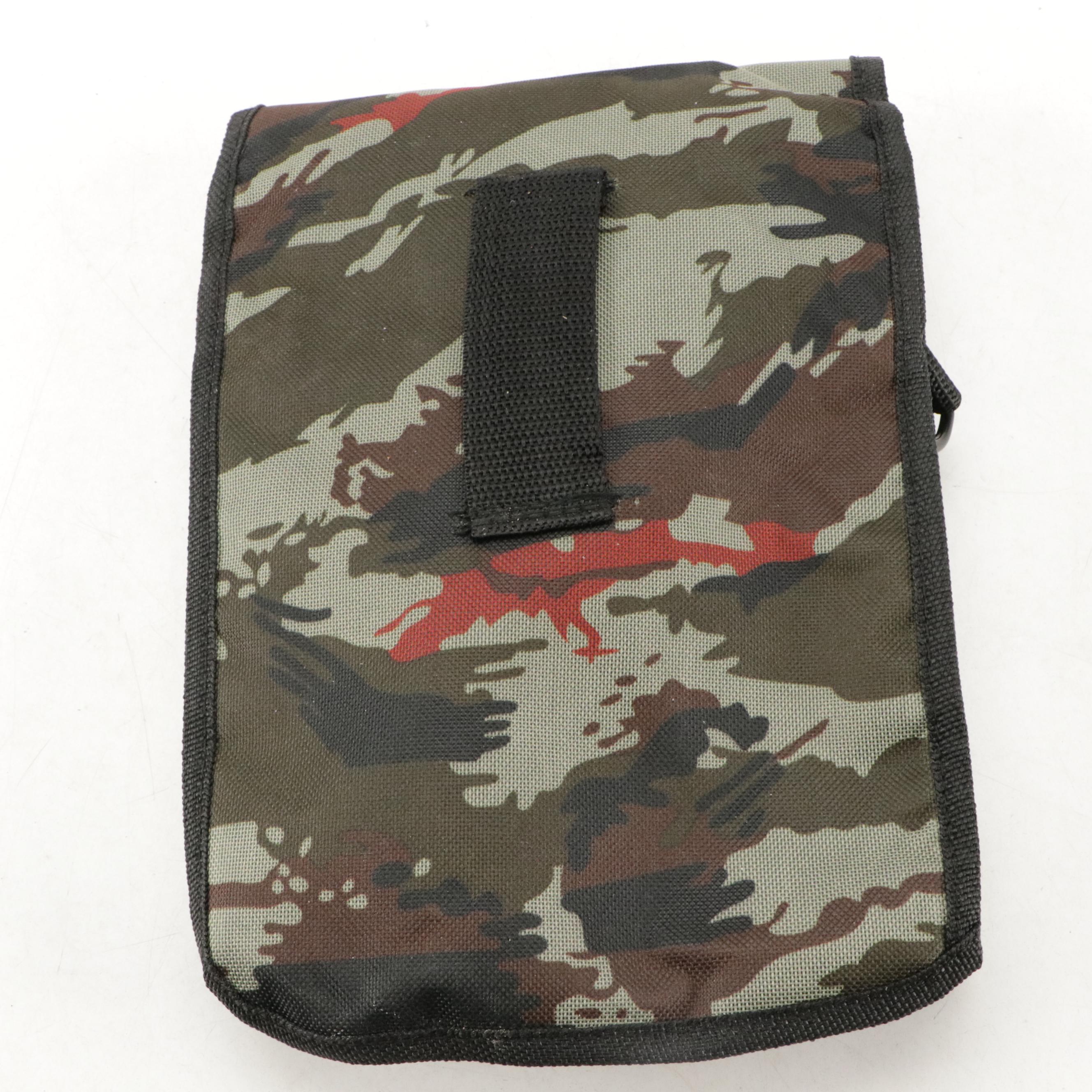 Red Metal Survival Cane 9-in-1 with Knife and Saw with Case