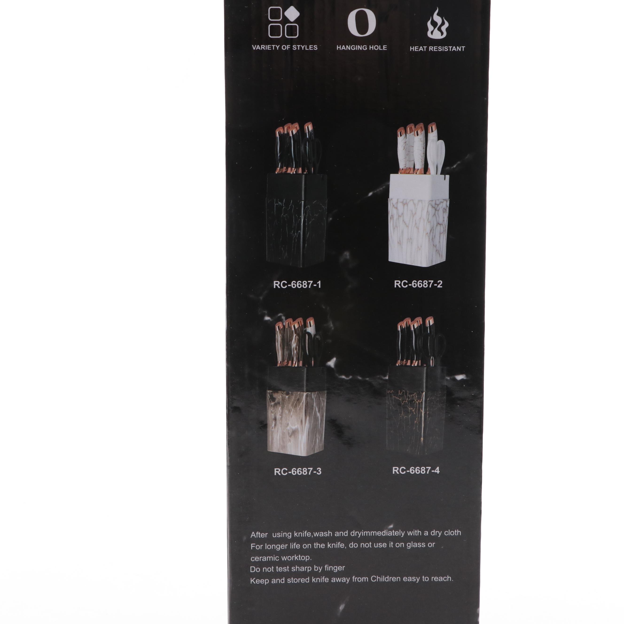 Evryealth Kitchen Knife Set with Cutlery Block