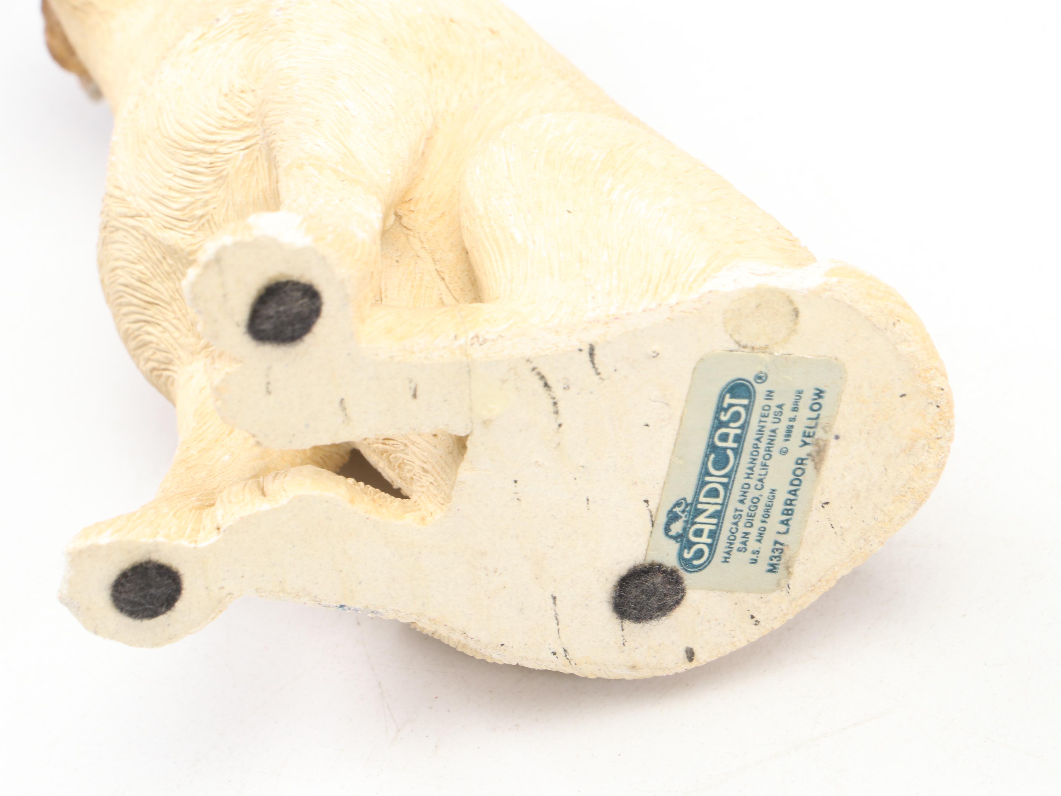 Royal Doulton Bone China Alsatian and Sandicast Cast Resin Labrador Figurines