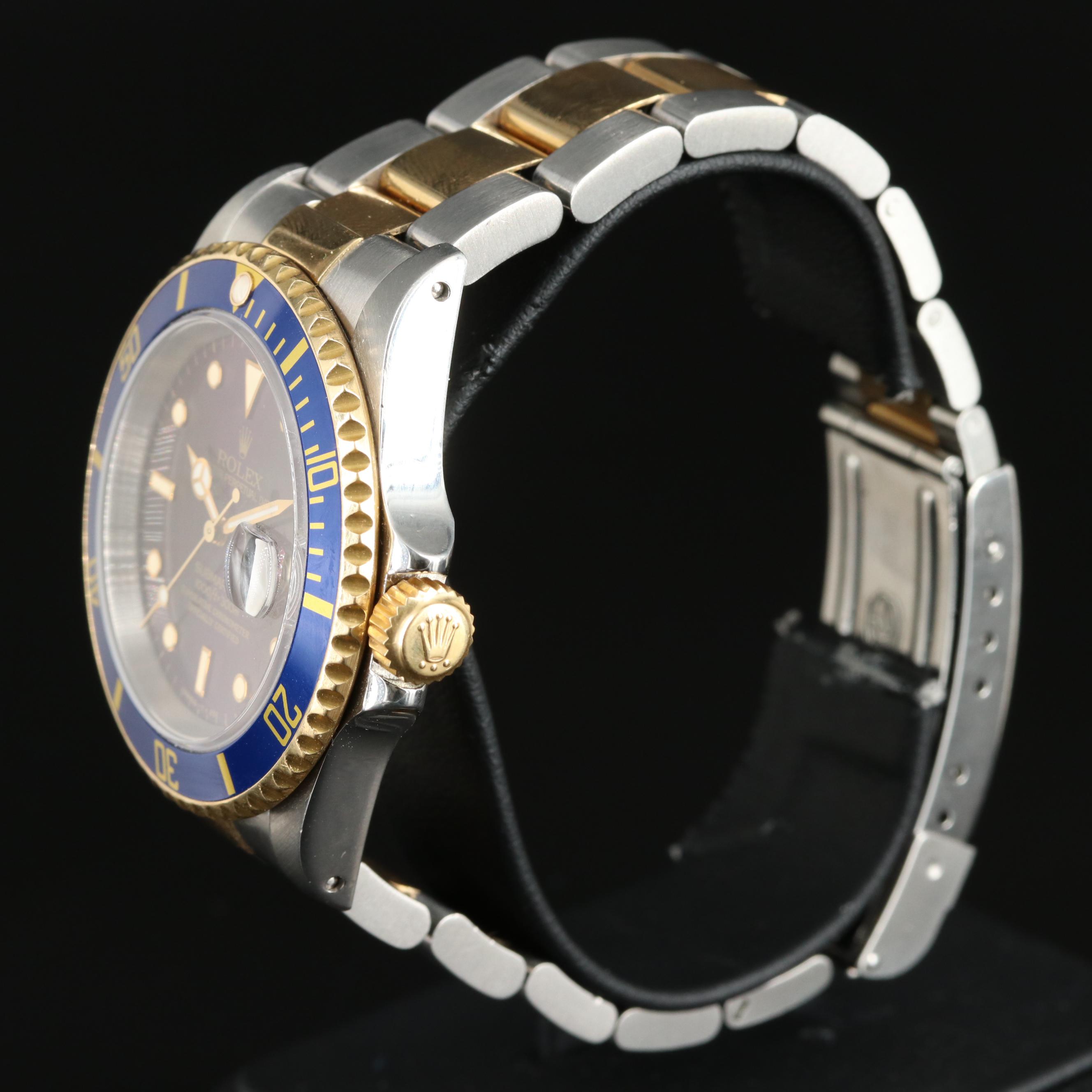 1990 Rolex Submariner Blue Dial Two-Tone Oyster Watch