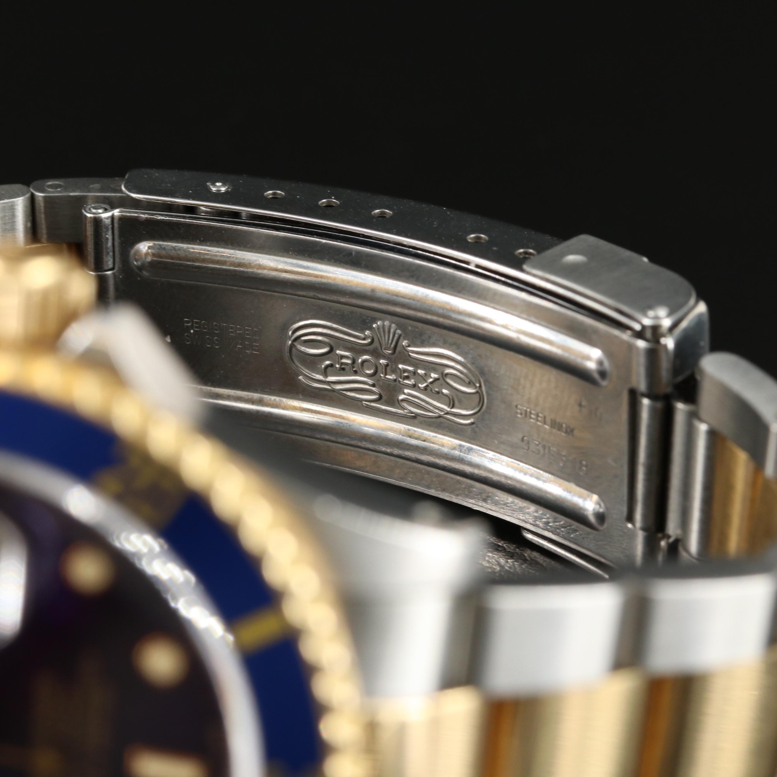 1990 Rolex Submariner Blue Dial Two-Tone Oyster Watch
