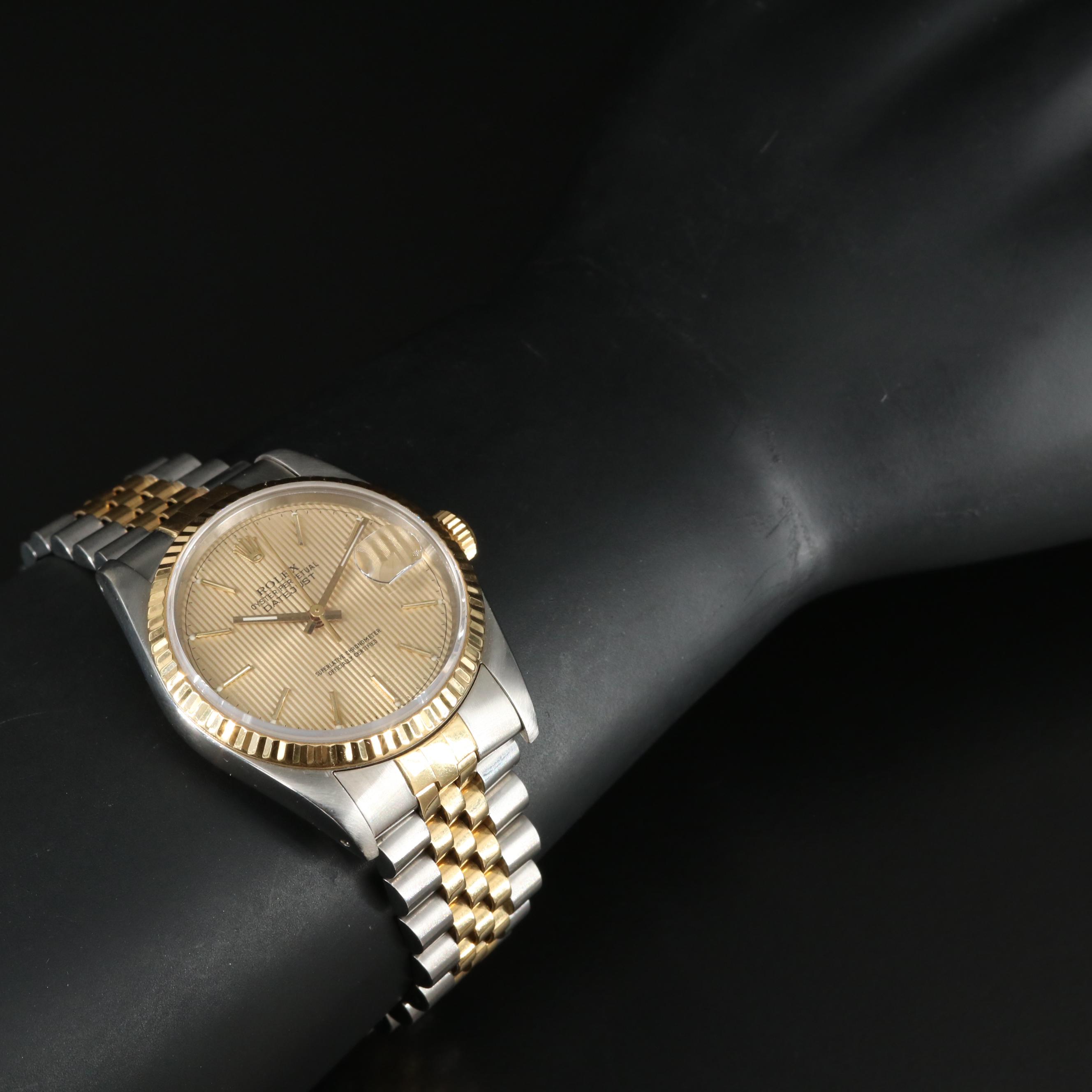 1988 Rolex Tapestry Dial Datejust Watch