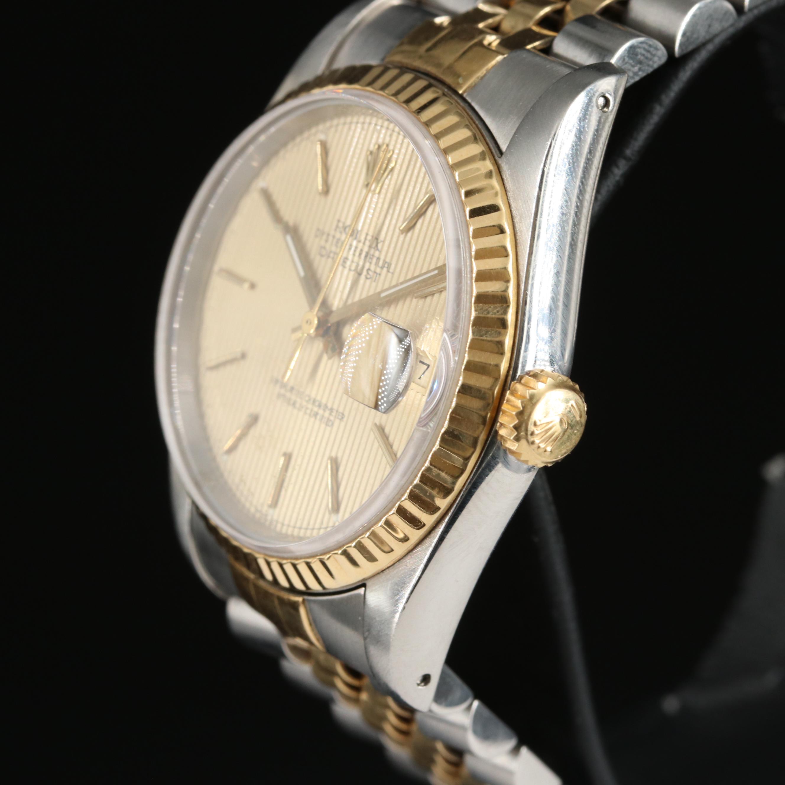 1988 Rolex Tapestry Dial Datejust Watch