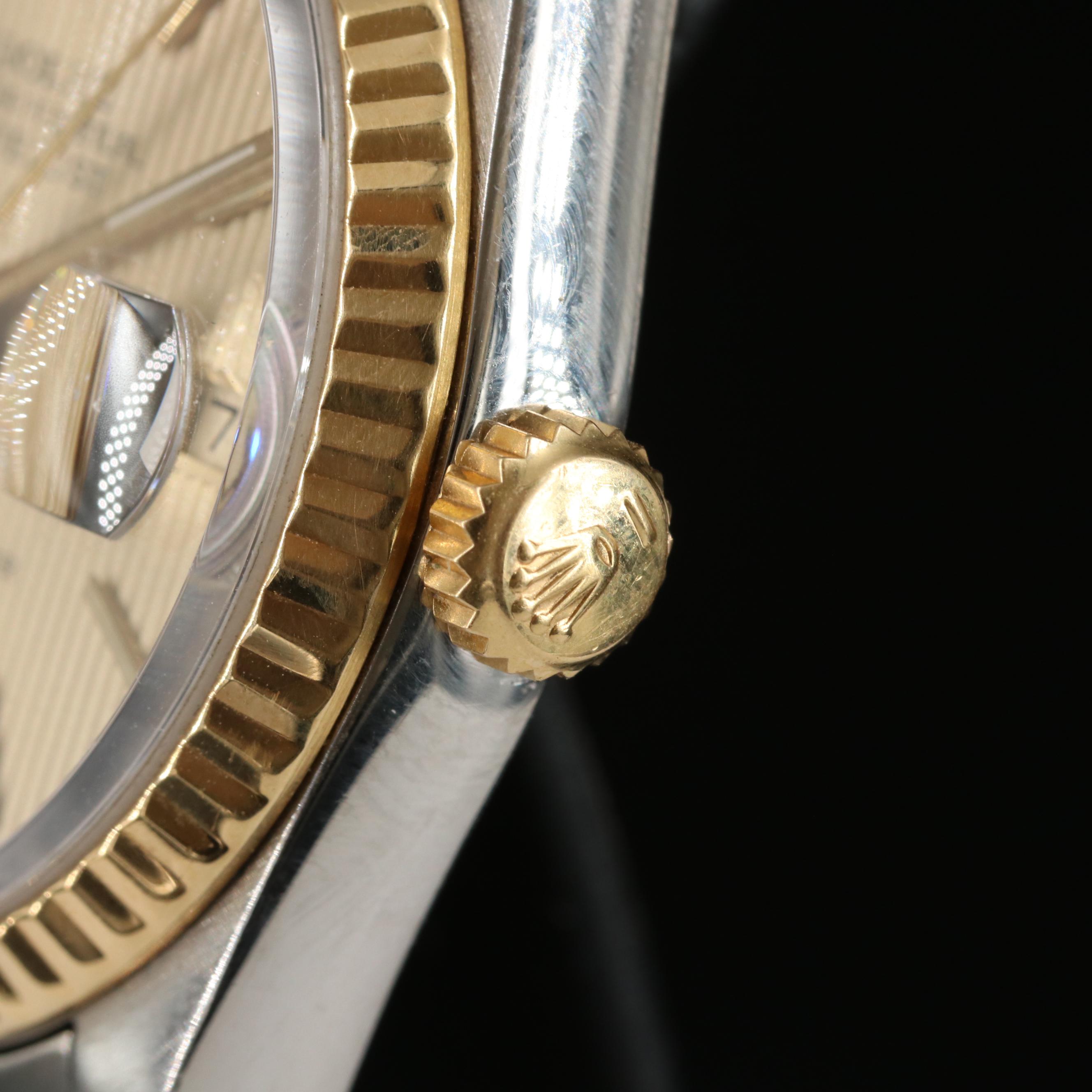 1988 Rolex Tapestry Dial Datejust Watch