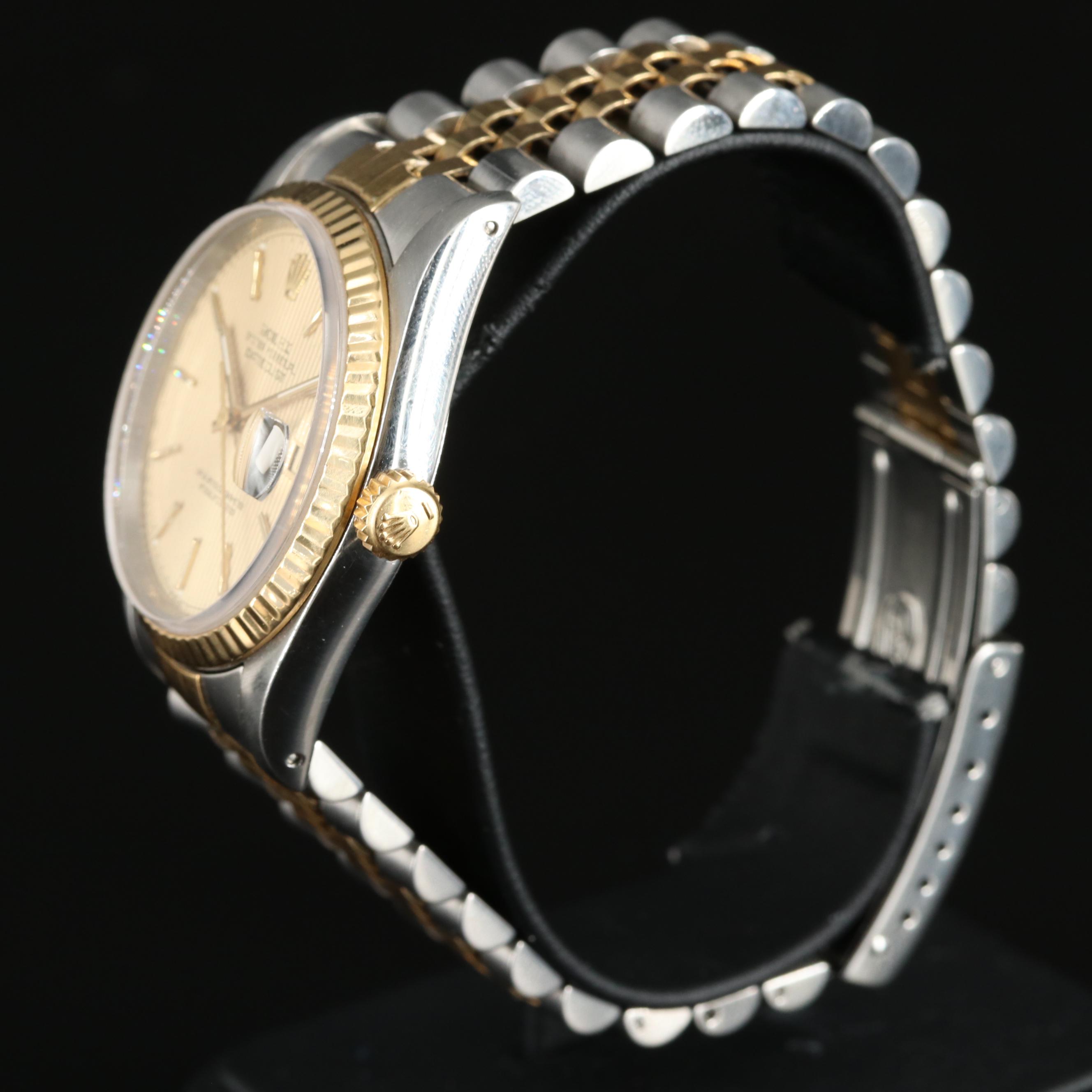 1988 Rolex Tapestry Dial Datejust Watch
