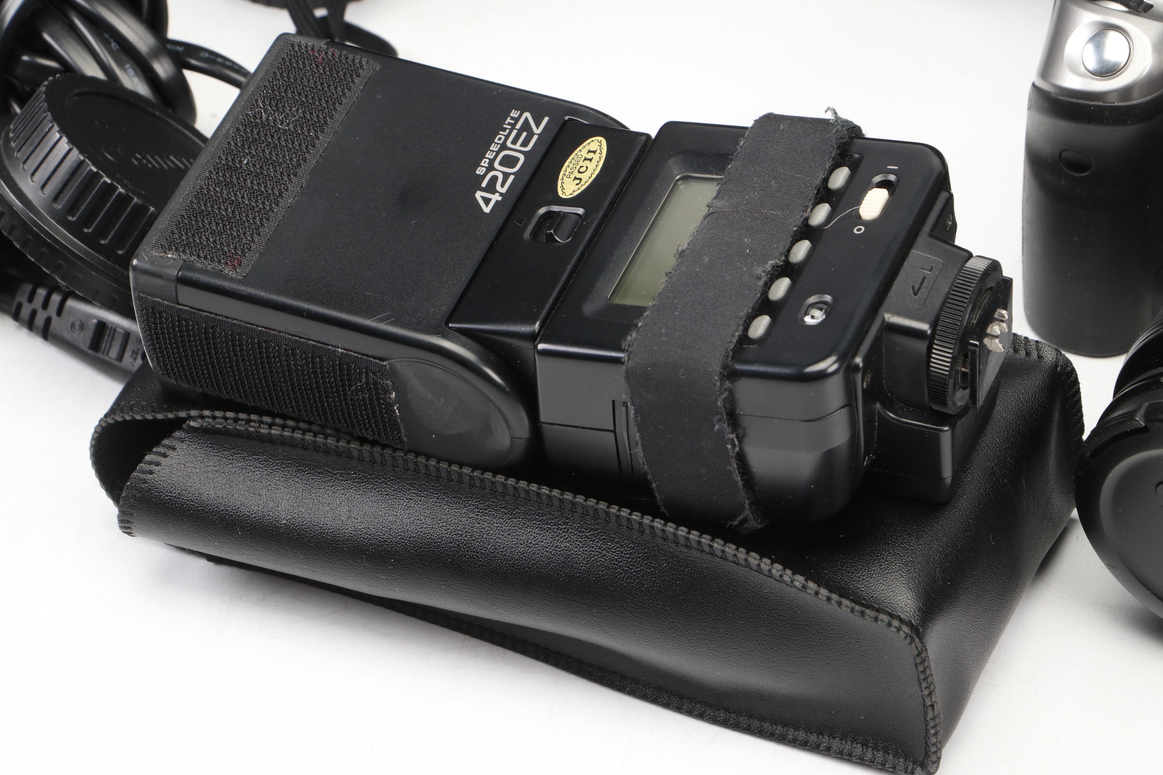 Minolta Vectis 40 Camera with Canon ZR70MC Digital Camcorder and More