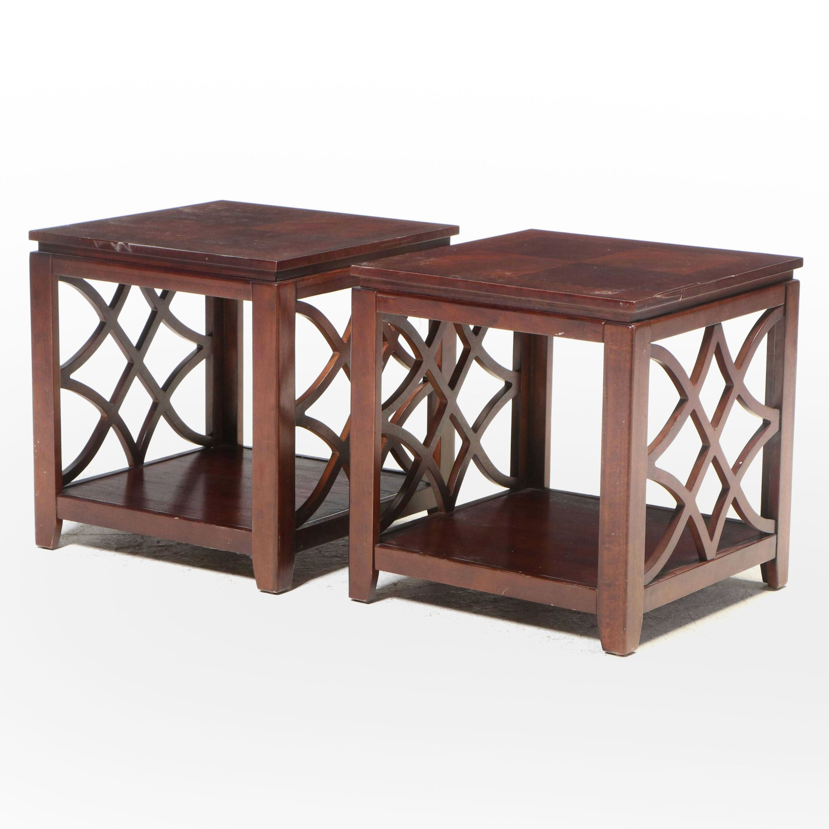 Pair of Standard Furniture/IFM "Woodmont" CherrywoodStained Side