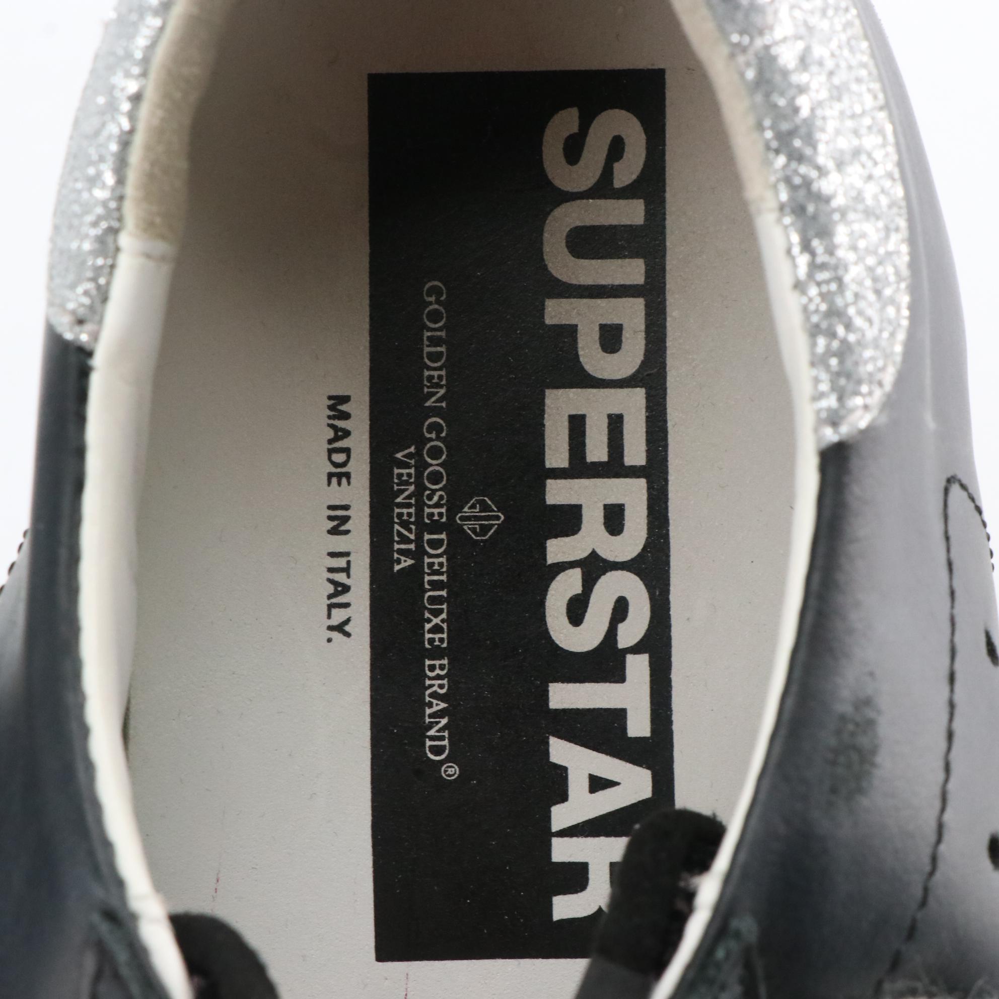 Golden Goose Superstar Sneakers with Sequin Leopard Print and Glitter Accents