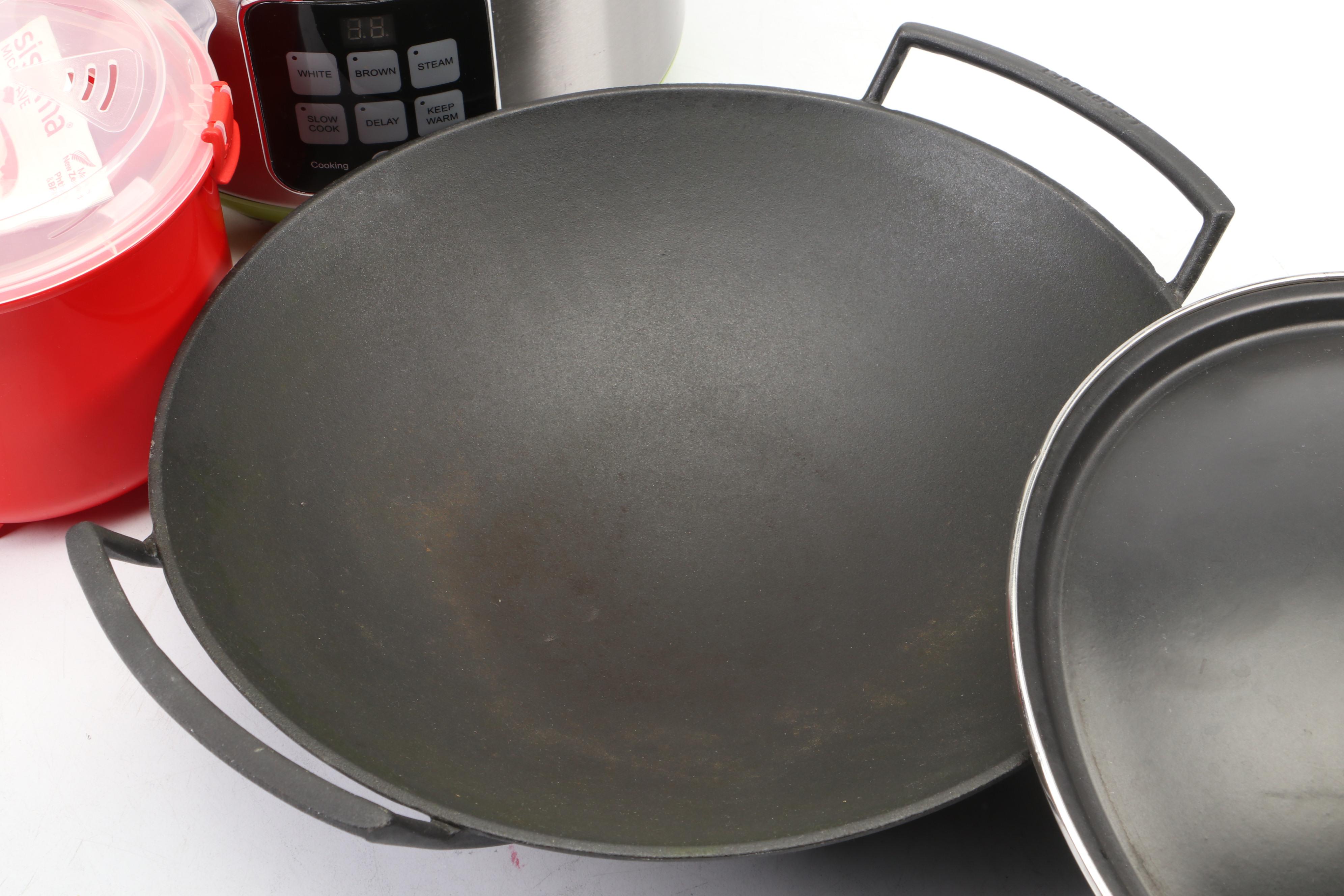 Wolfgang Puck Bistro Collection Rice Cooker with Sistema Rice Steamer and More