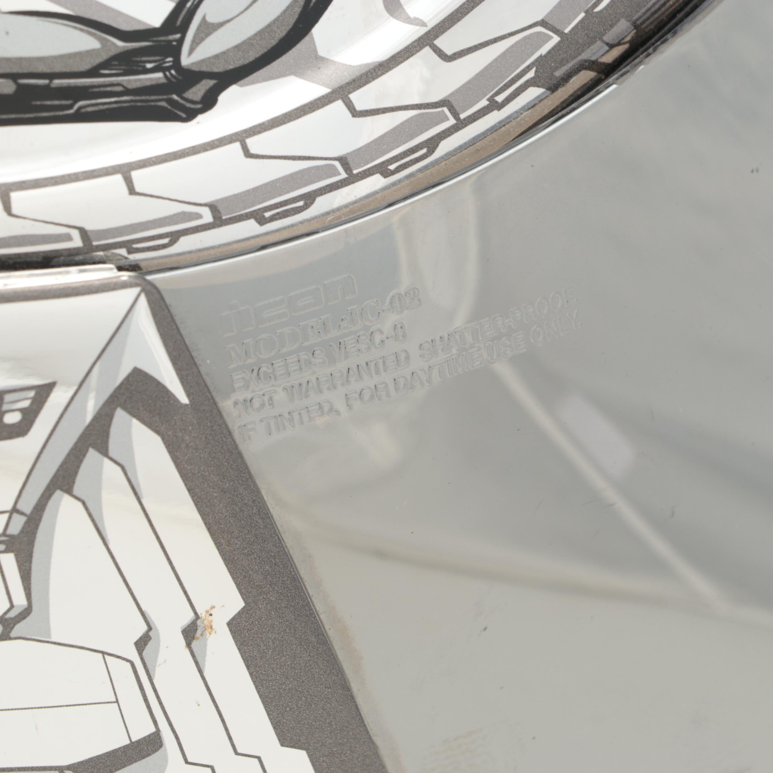 Icon Domain 2 "Mechanica" Motorsports Vented Full Face Helmet With Bag