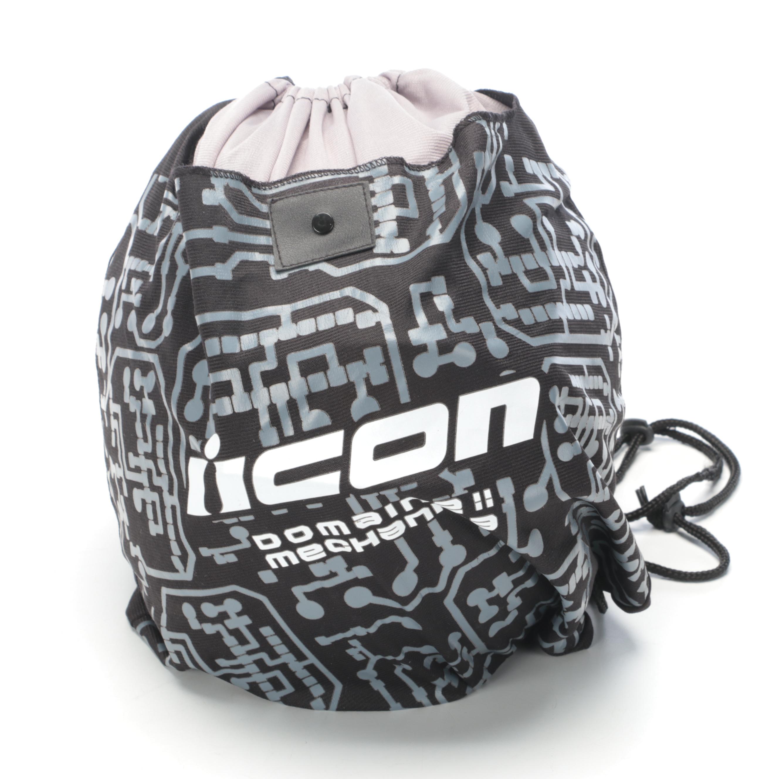 Icon Domain 2 "Mechanica" Motorsports Vented Full Face Helmet With Bag