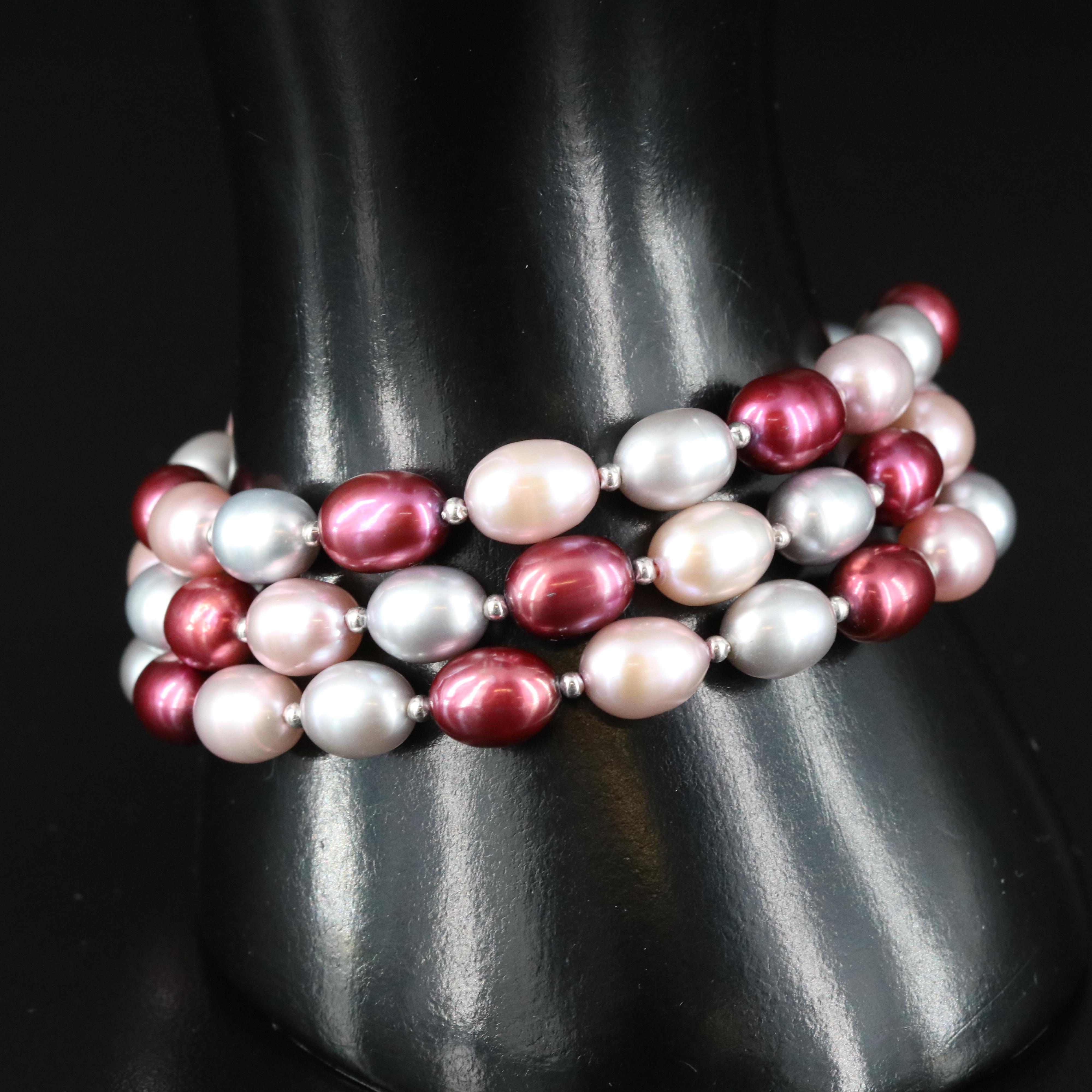 14K Pearl Triple Strand Bracelet
