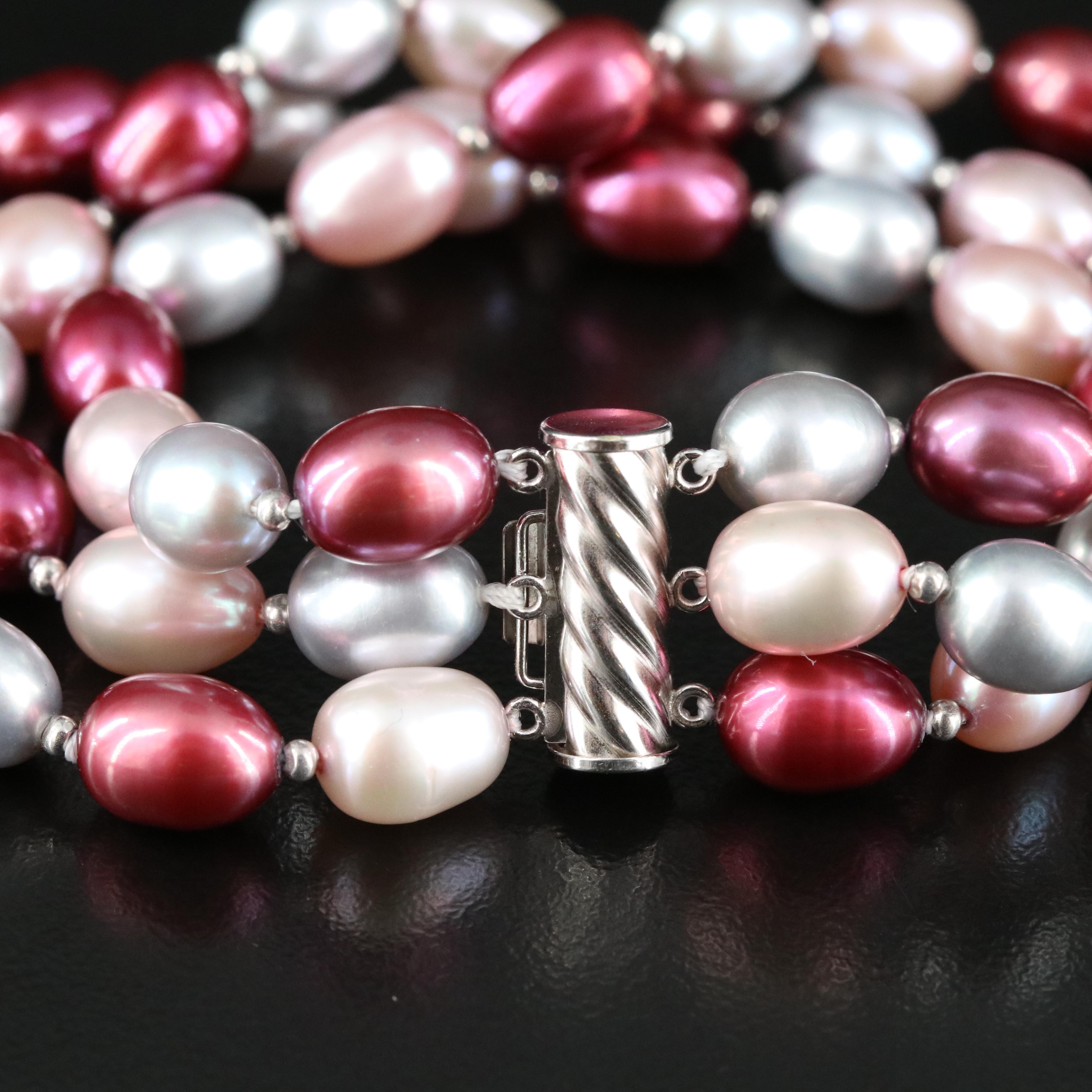 14K Pearl Triple Strand Bracelet