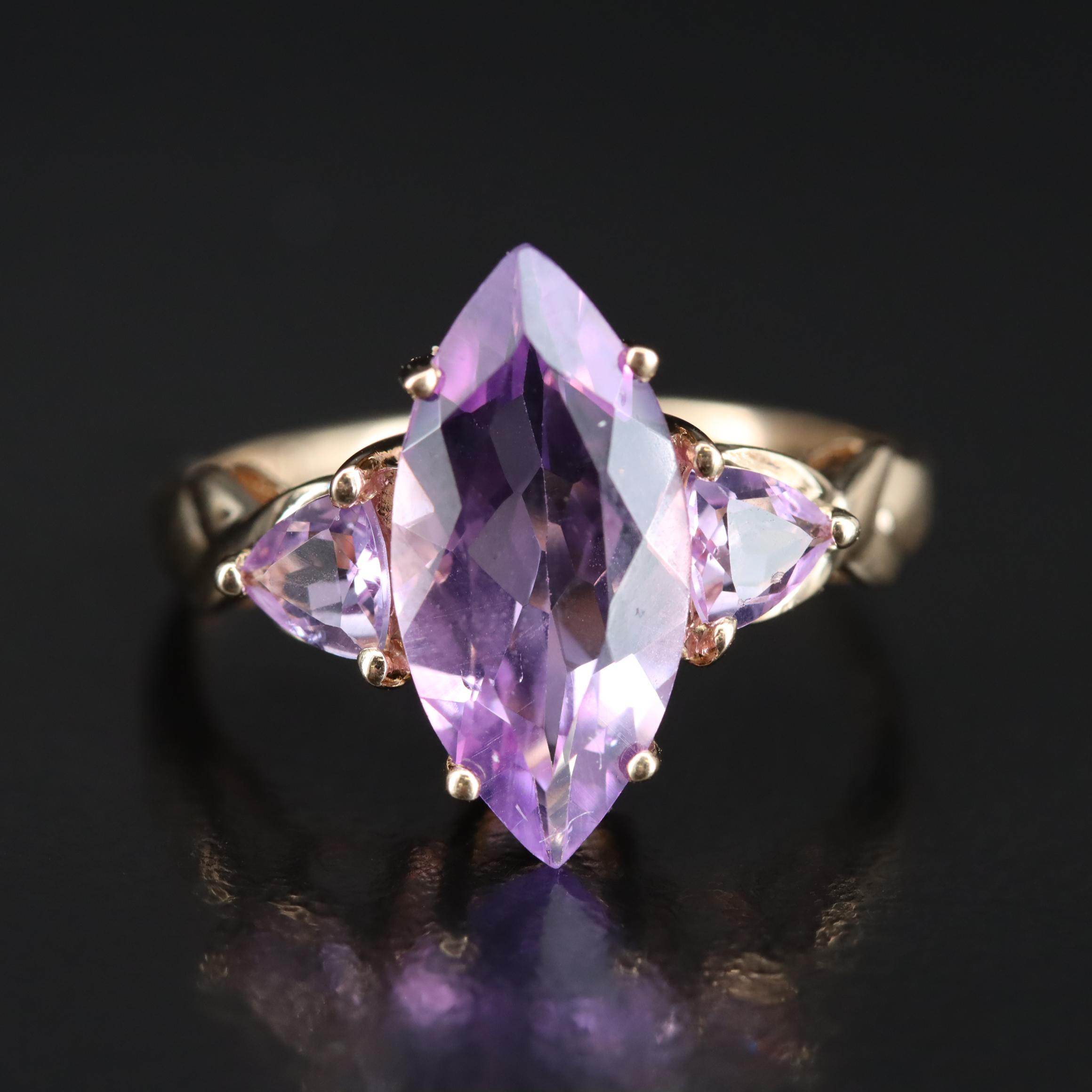 10K Amethyst Ring