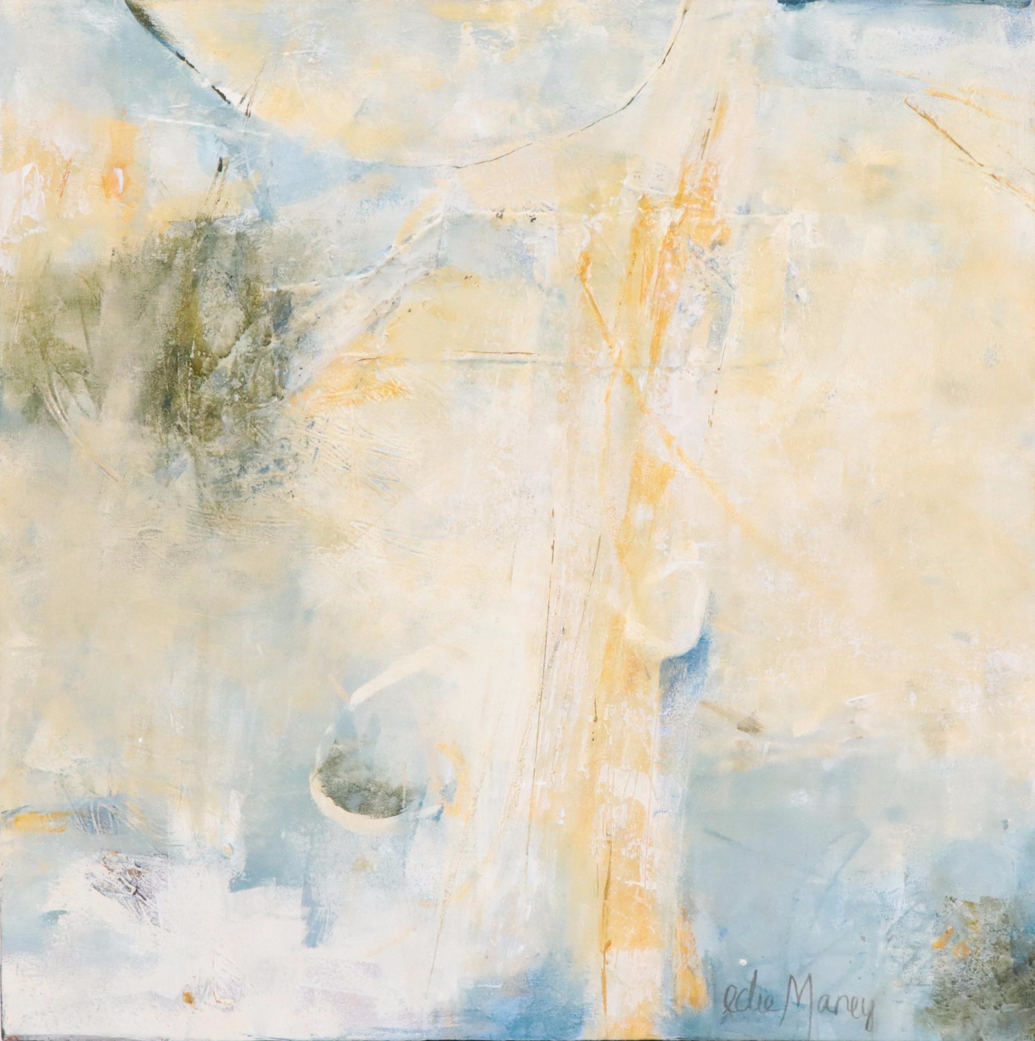 Edie Maney Abstract Acrylic Painting "Chardonnay Moon"