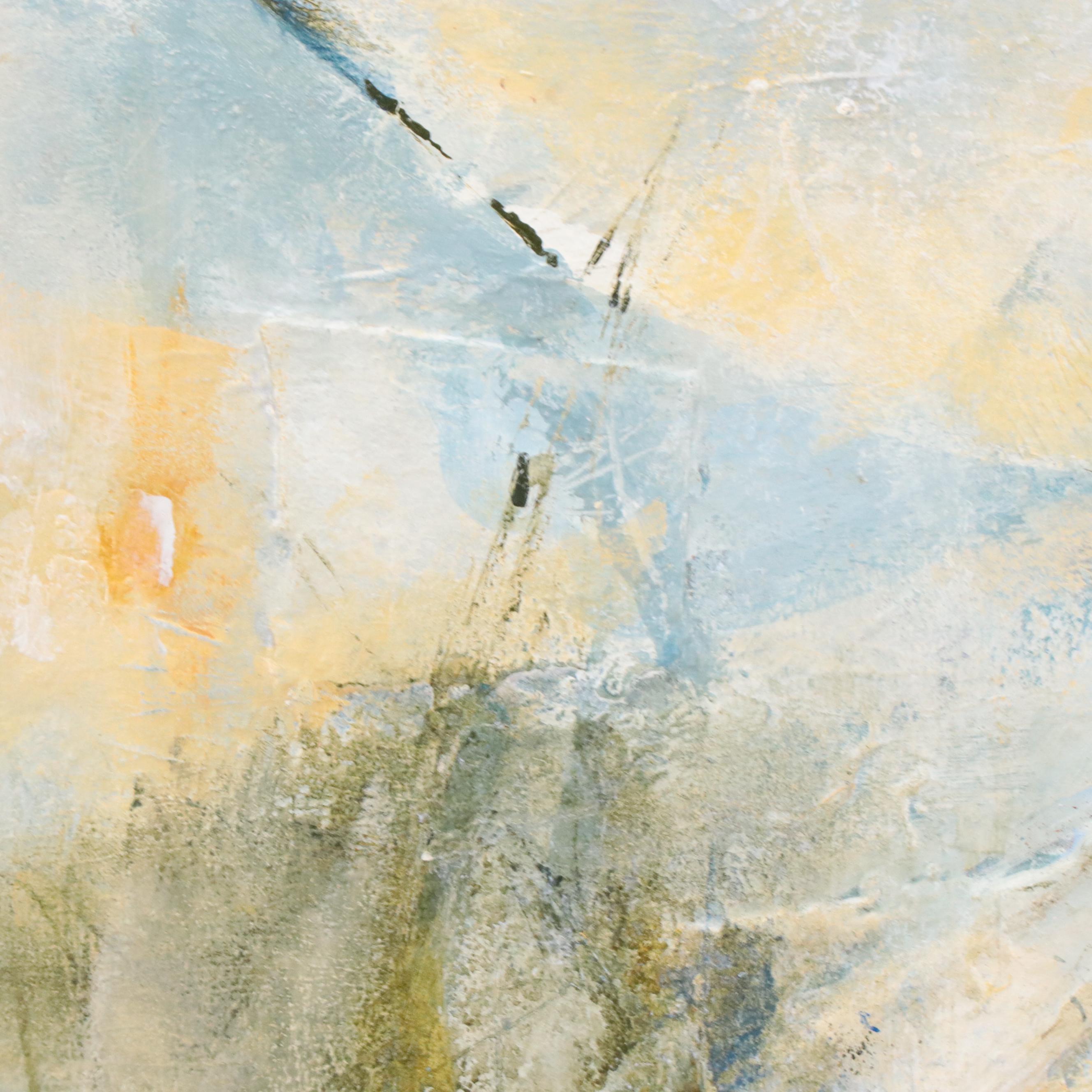 Edie Maney Abstract Acrylic Painting "Chardonnay Moon"