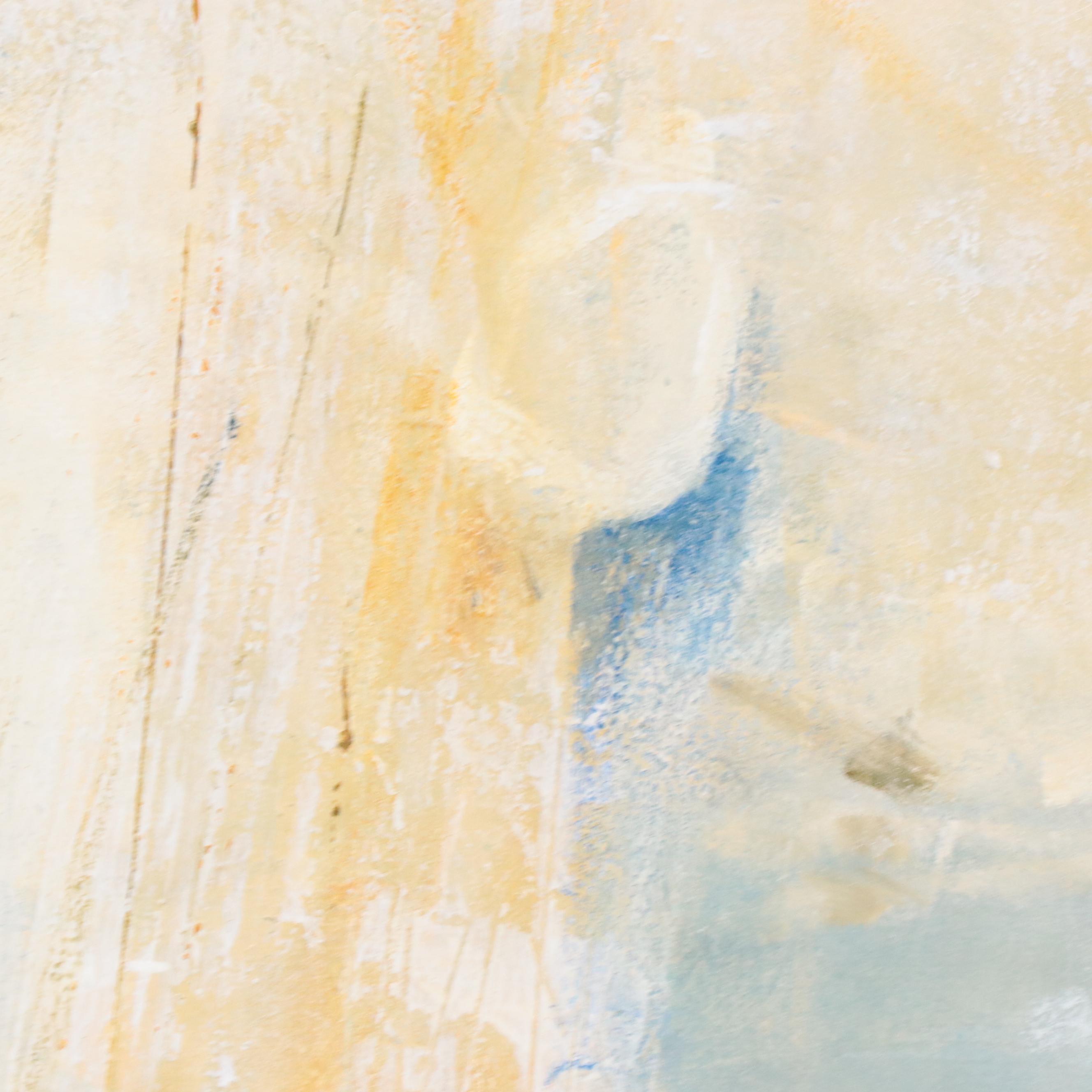 Edie Maney Abstract Acrylic Painting "Chardonnay Moon"