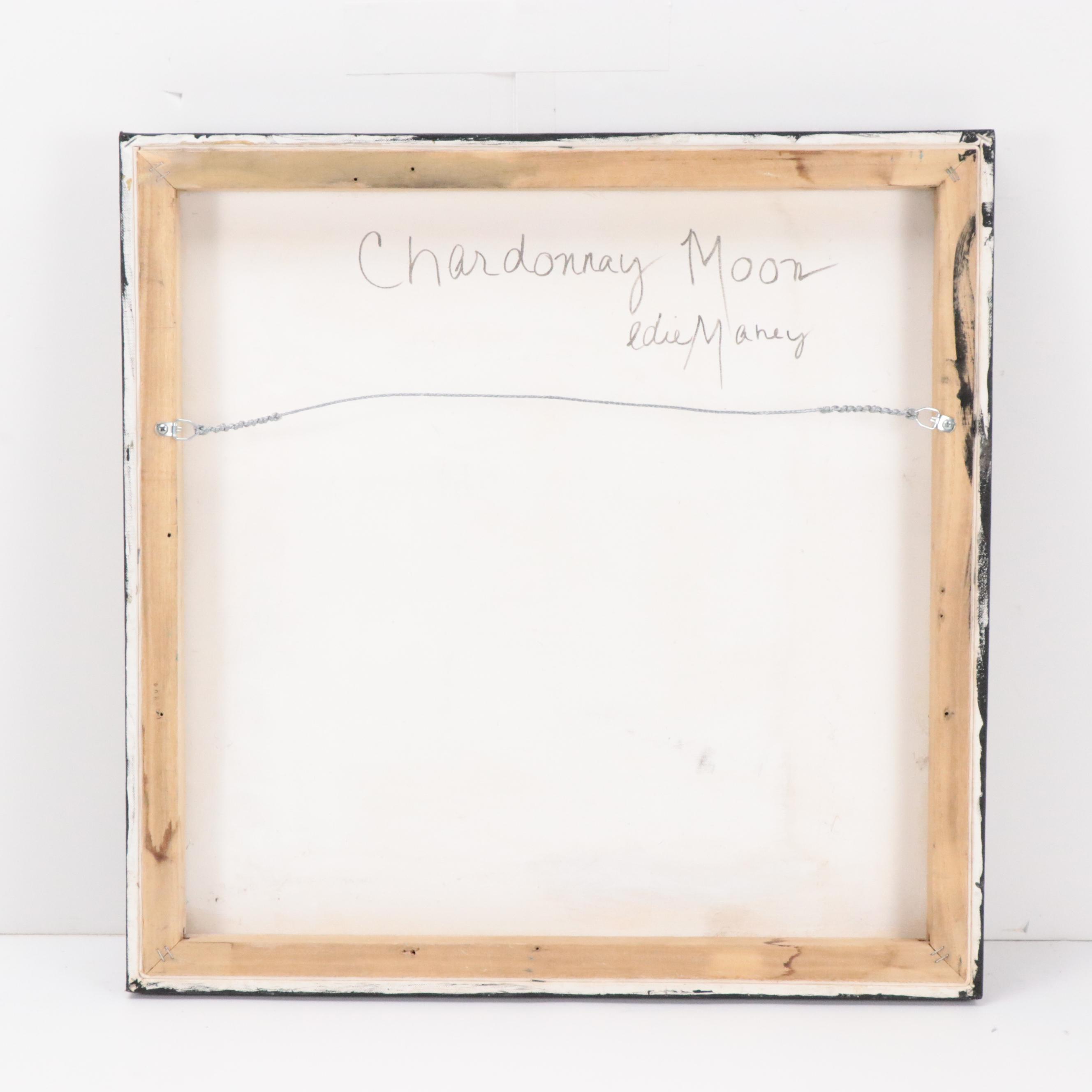 Edie Maney Abstract Acrylic Painting "Chardonnay Moon"