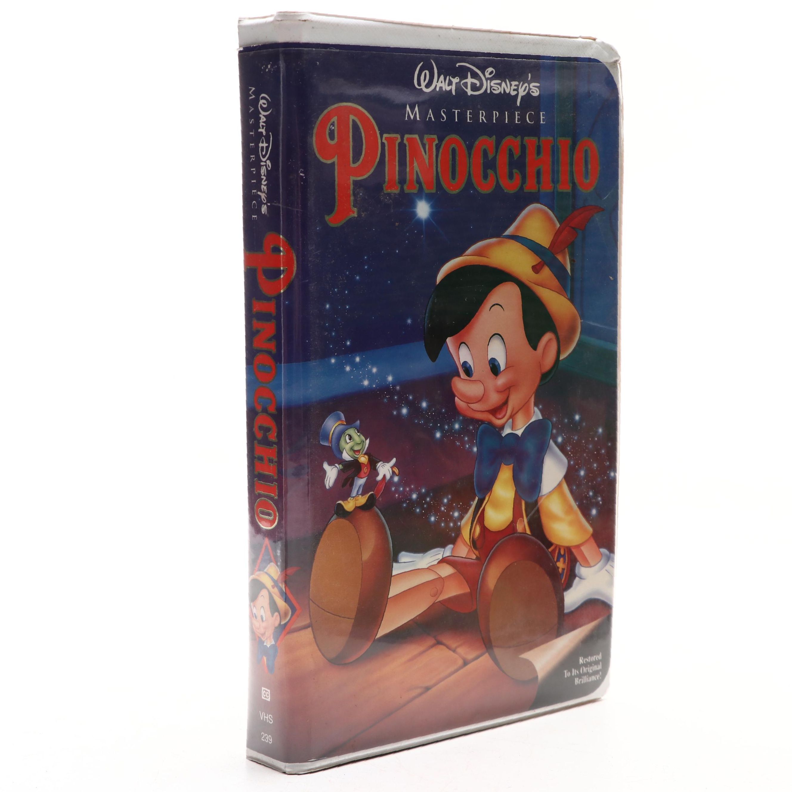 Walt Disney "Pinnochio" with More Walt Disney Masterpiece Collection VHS Tapes