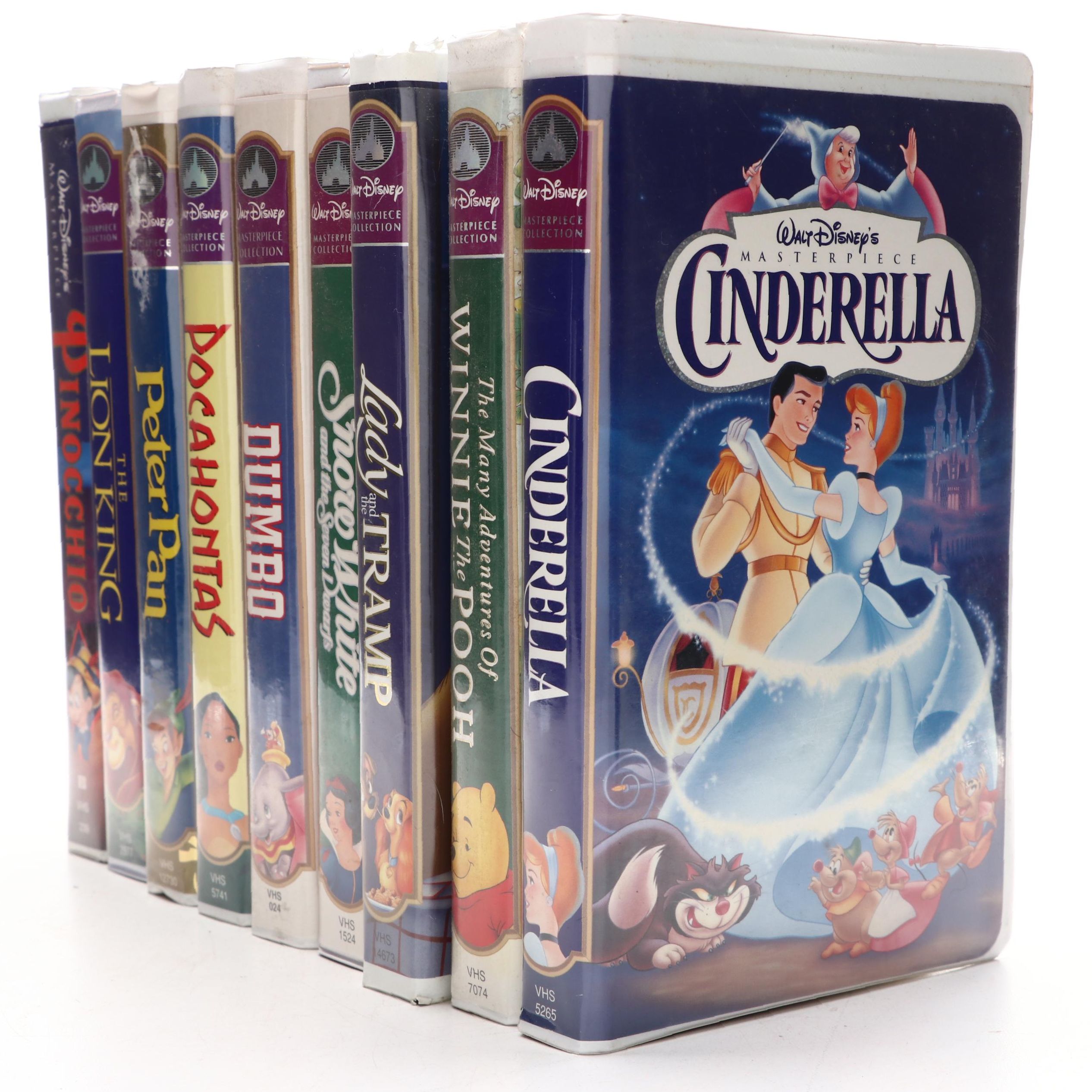 Walt Disney "Pinnochio" with More Walt Disney Masterpiece Collection VHS Tapes