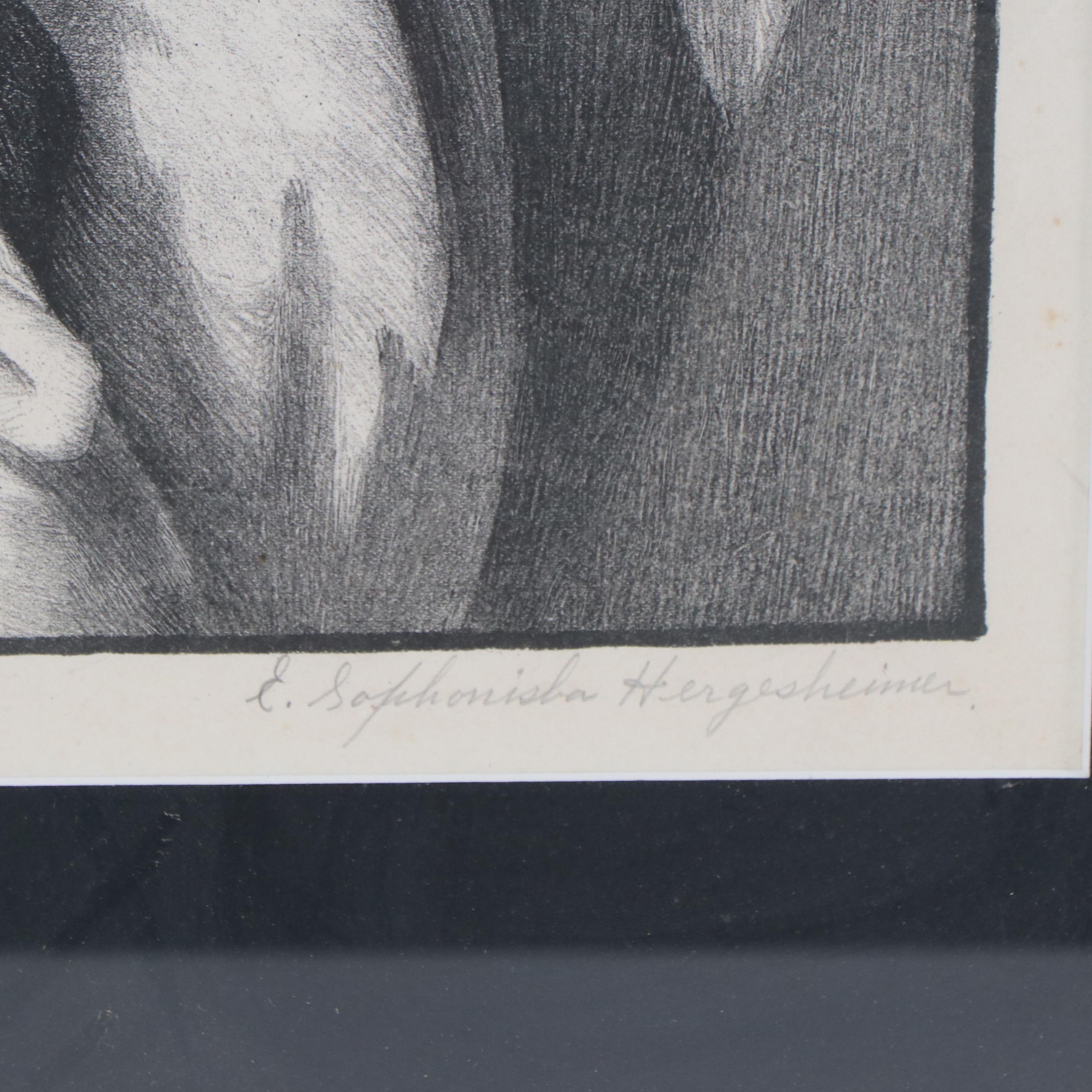 E. Sophonisba Hergesheimer Lithograph "A Southern Magnolia"