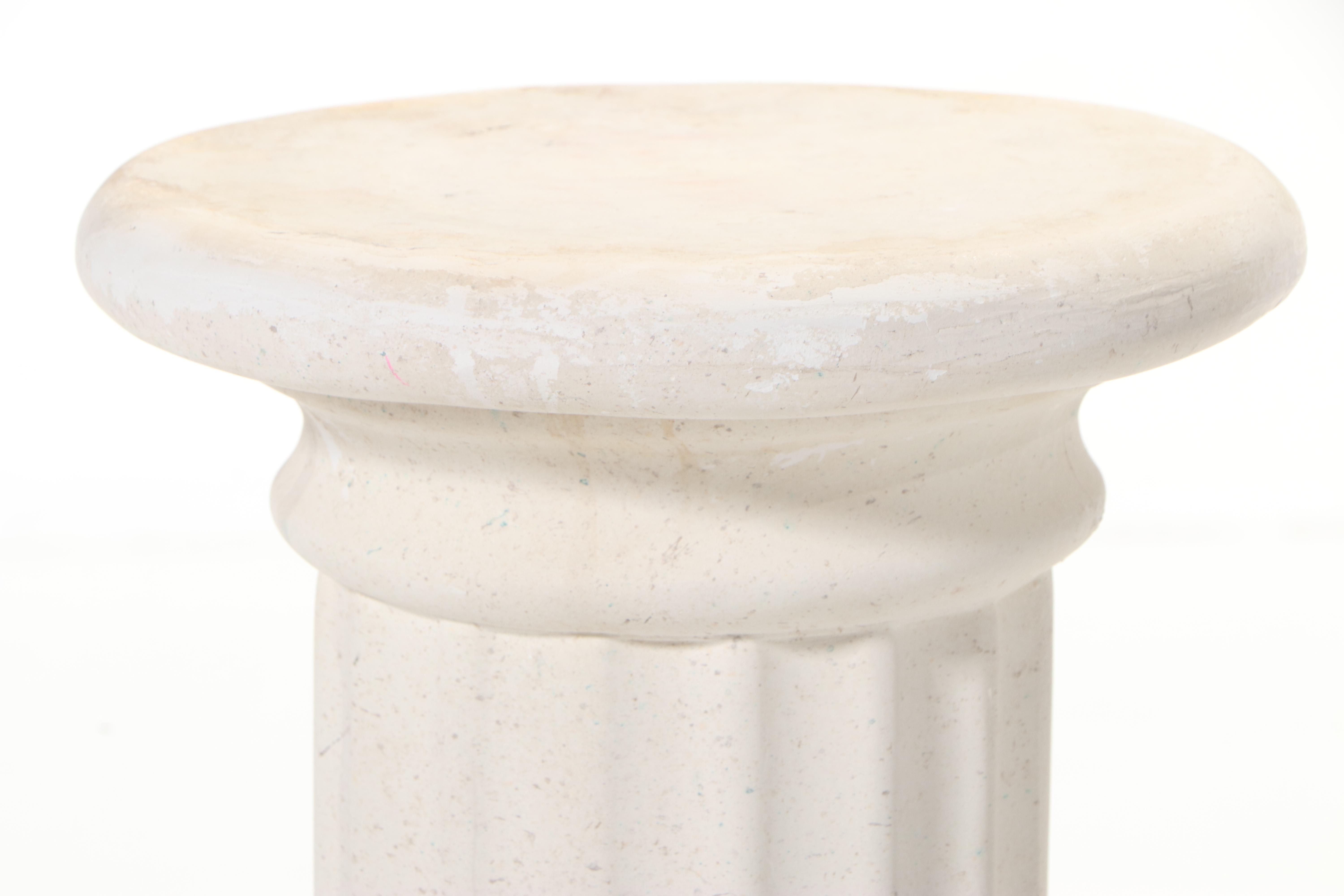 Two Neoclassical Style Plaster Display Pedestals