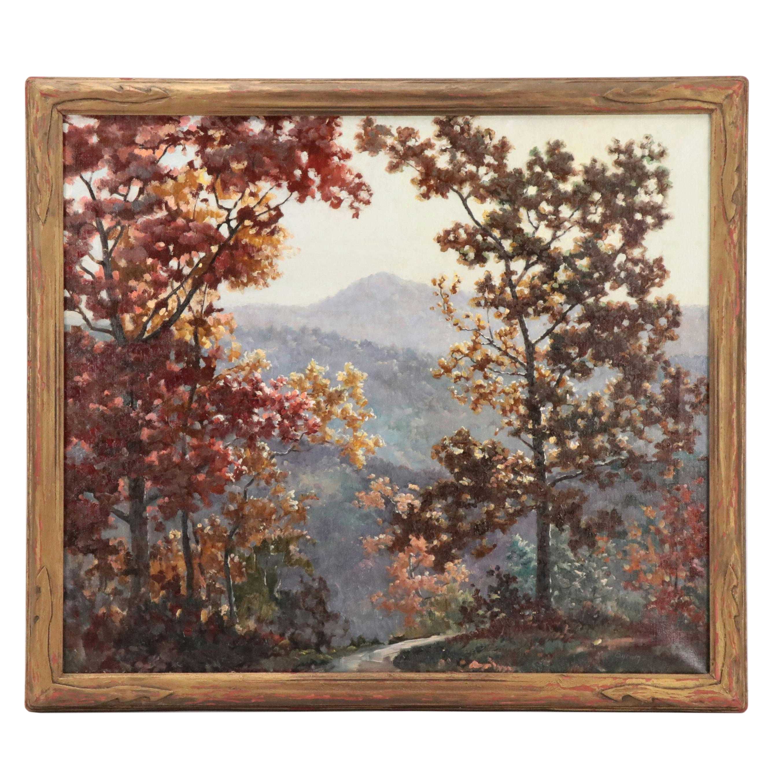 Ruthven Byrum Autumn Landscape Oil Painting "Northern Michigan" EBTH