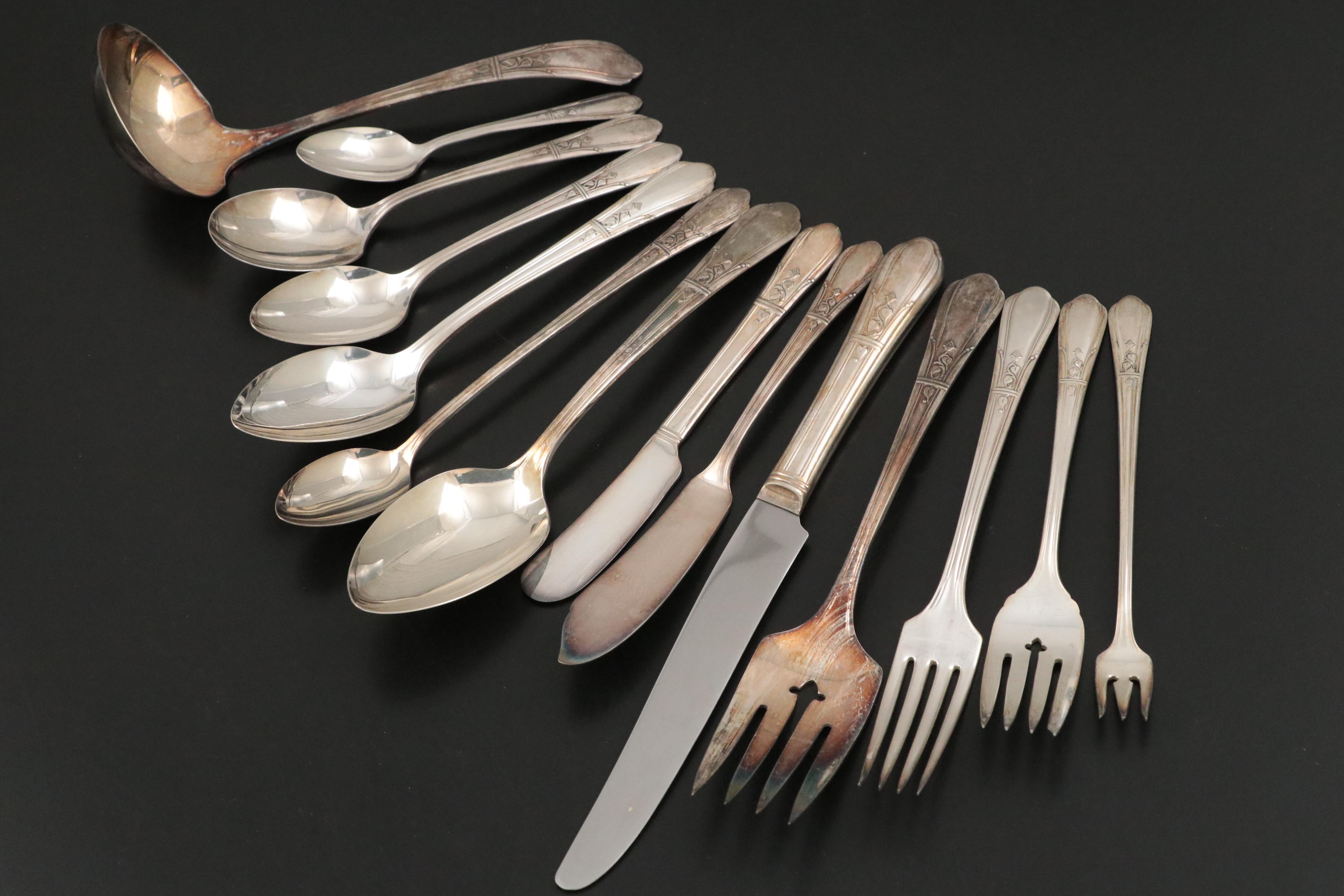 Simeon L. & George H. Rogers Company Silver Plate Dinner Forks and More