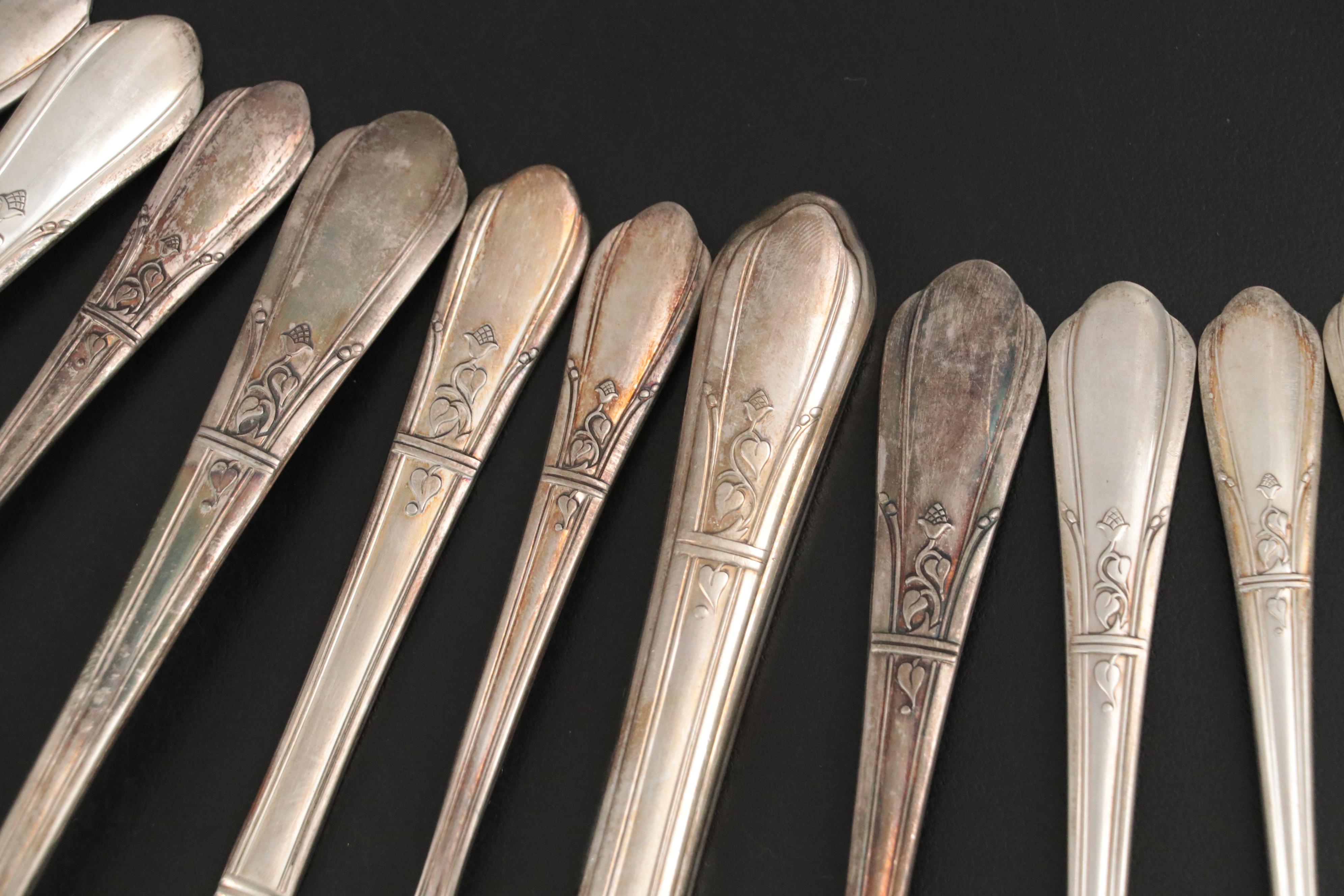 Simeon L. & George H. Rogers Company Silver Plate Dinner Forks and More