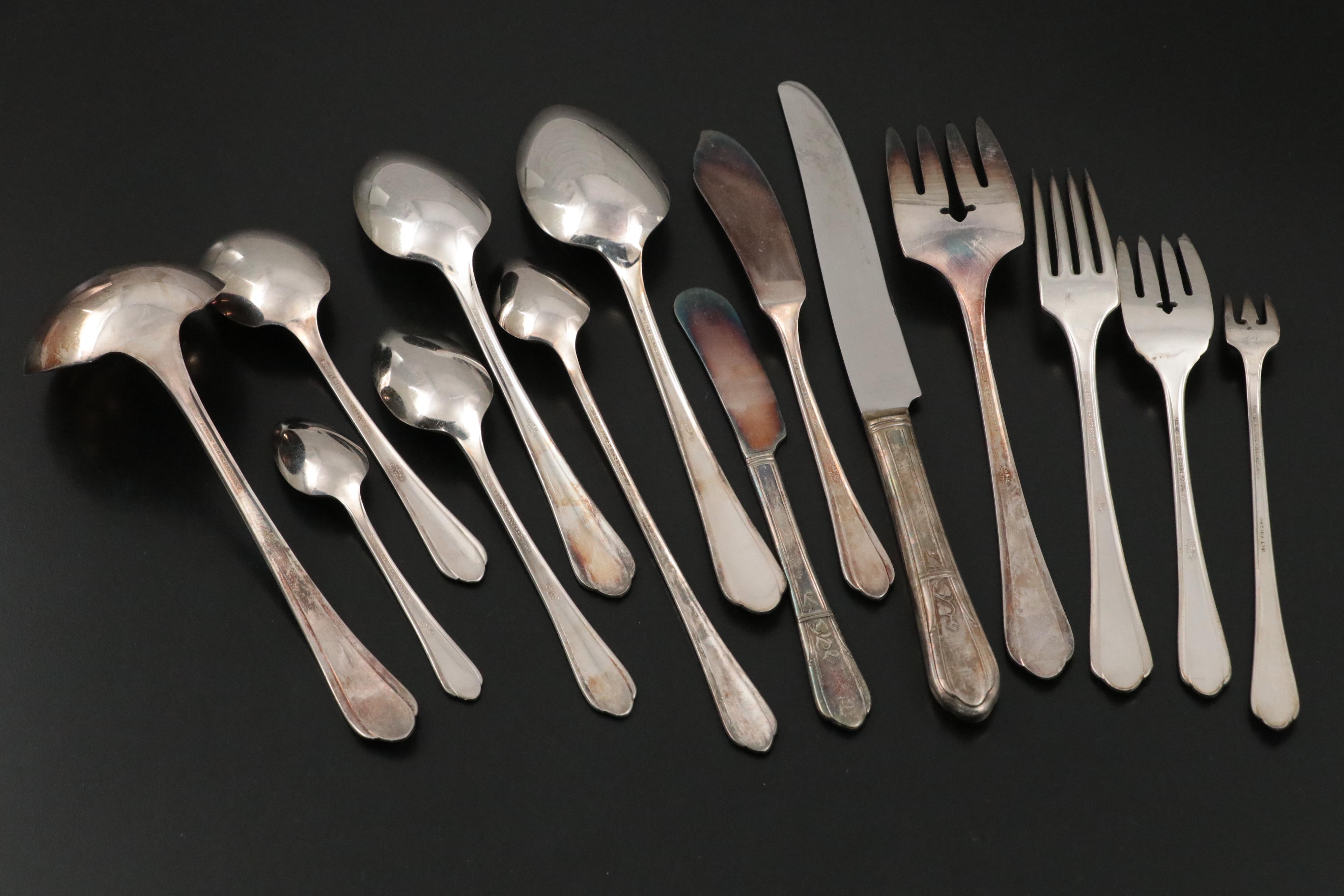 Simeon L. & George H. Rogers Company Silver Plate Dinner Forks and More