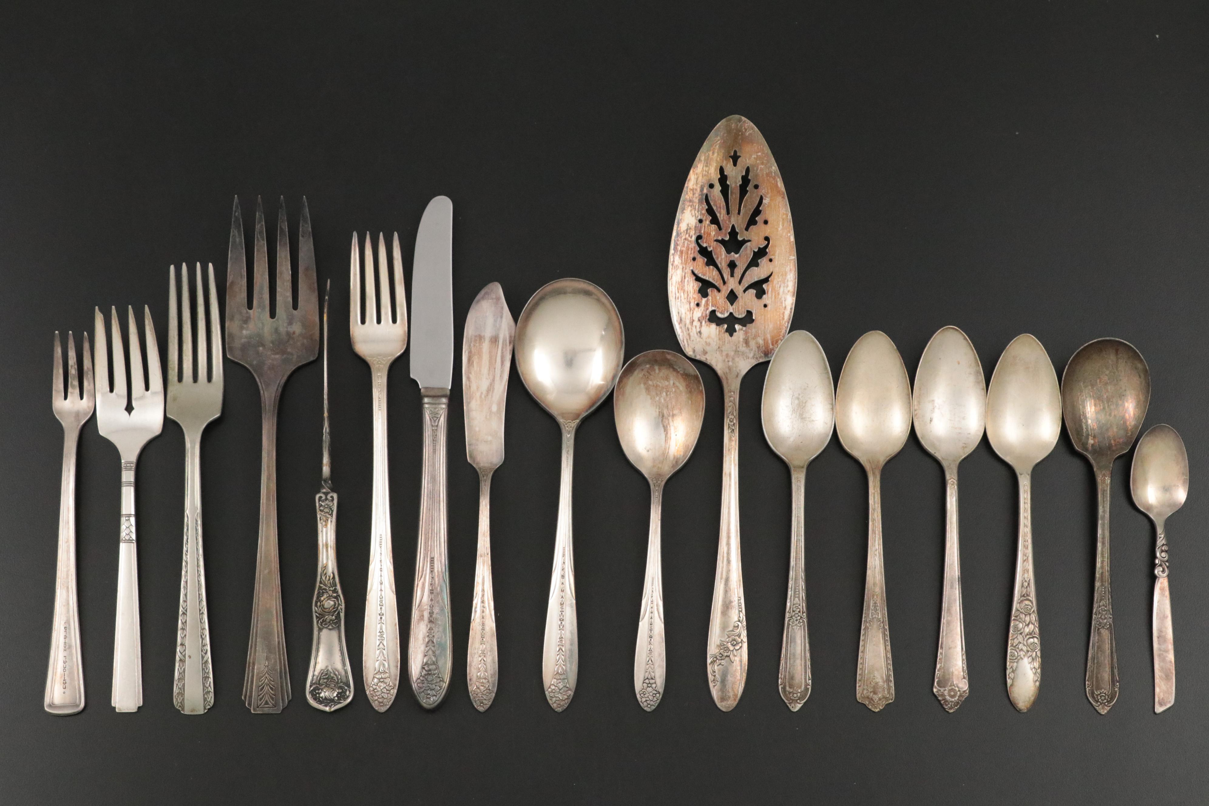 Simeon L. & George H. Rogers Company Silver Plate Dinner Forks and More