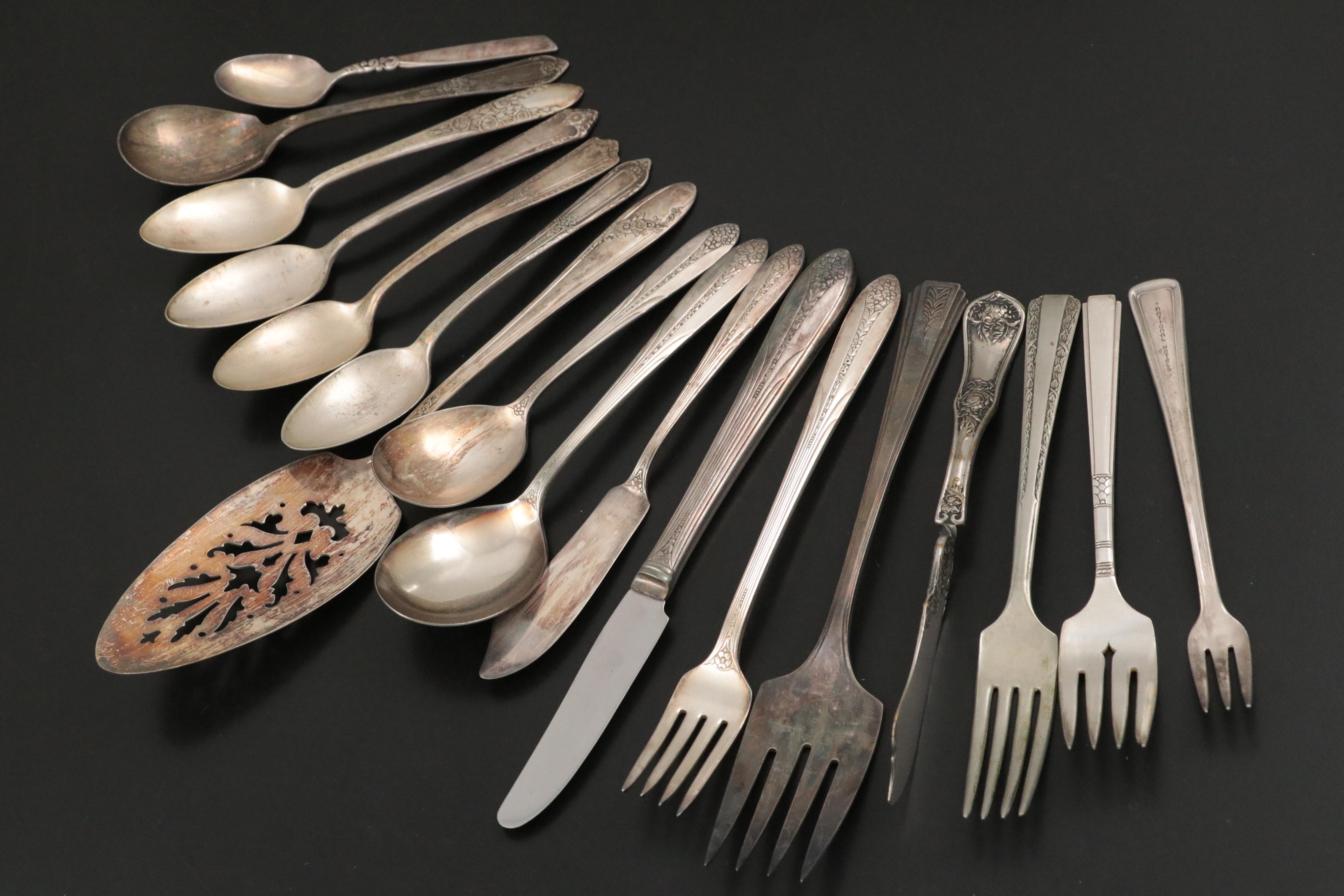 Simeon L. & George H. Rogers Company Silver Plate Dinner Forks and More