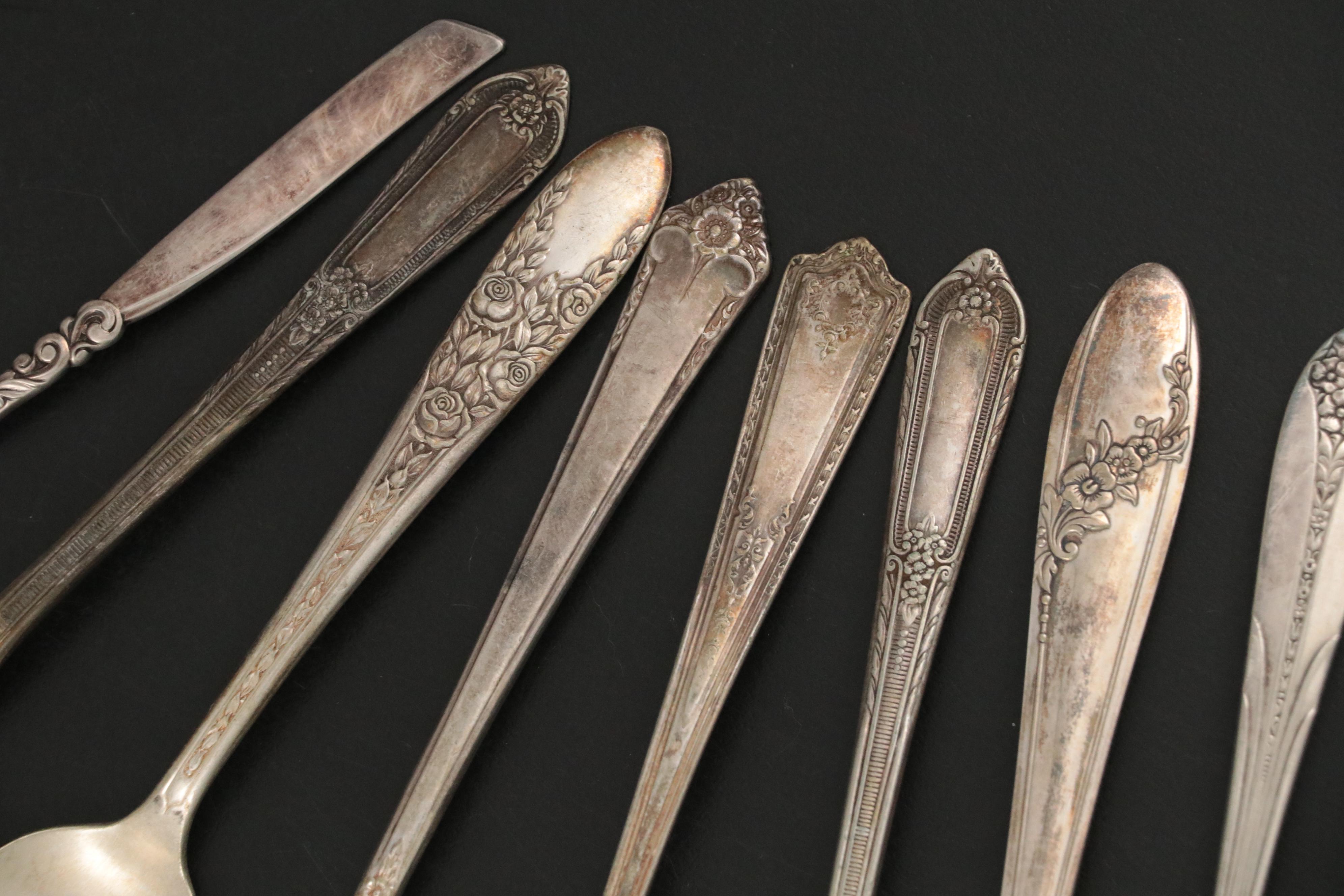 Simeon L. & George H. Rogers Company Silver Plate Dinner Forks and More