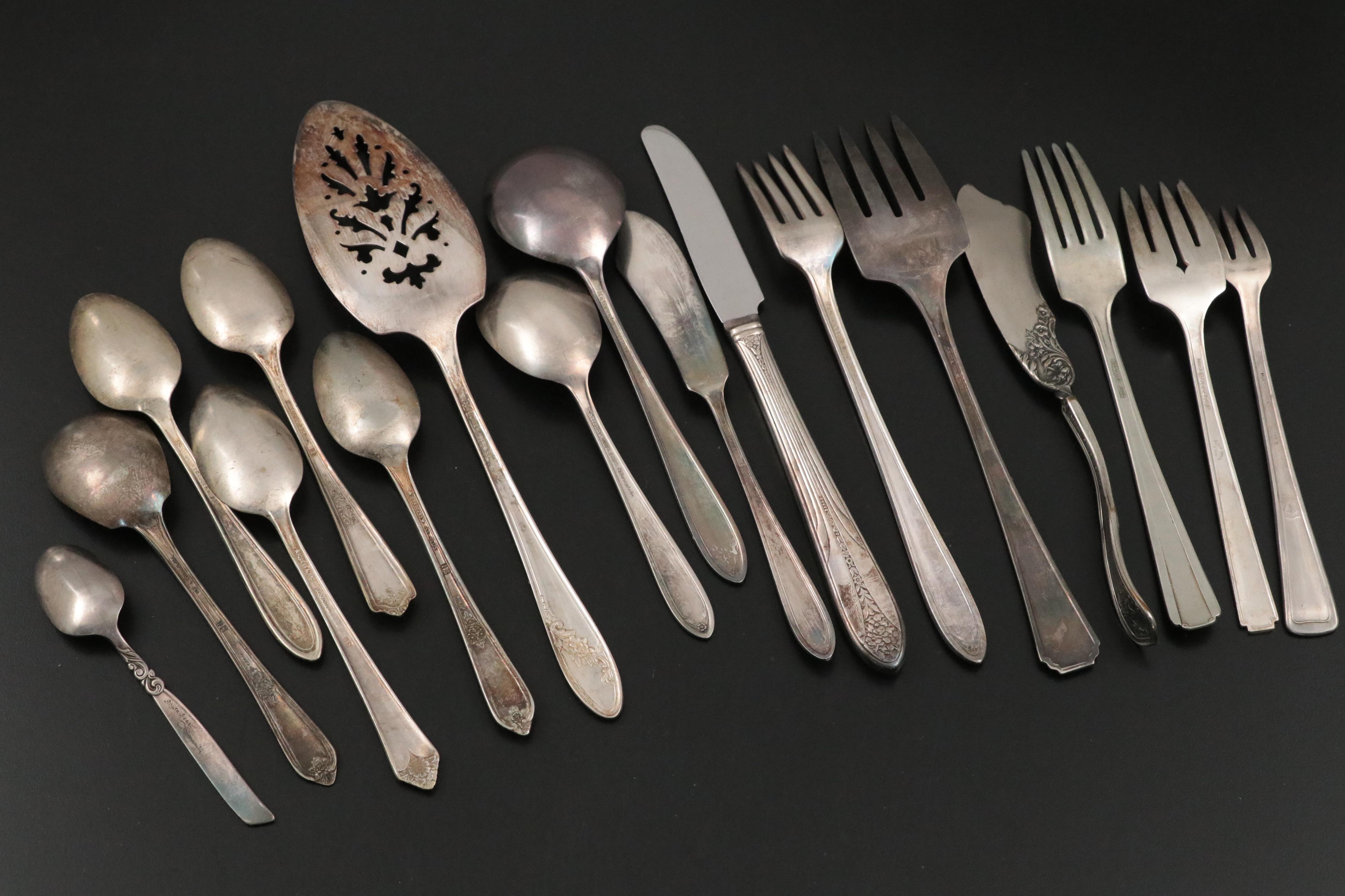 Simeon L. & George H. Rogers Company Silver Plate Dinner Forks and More