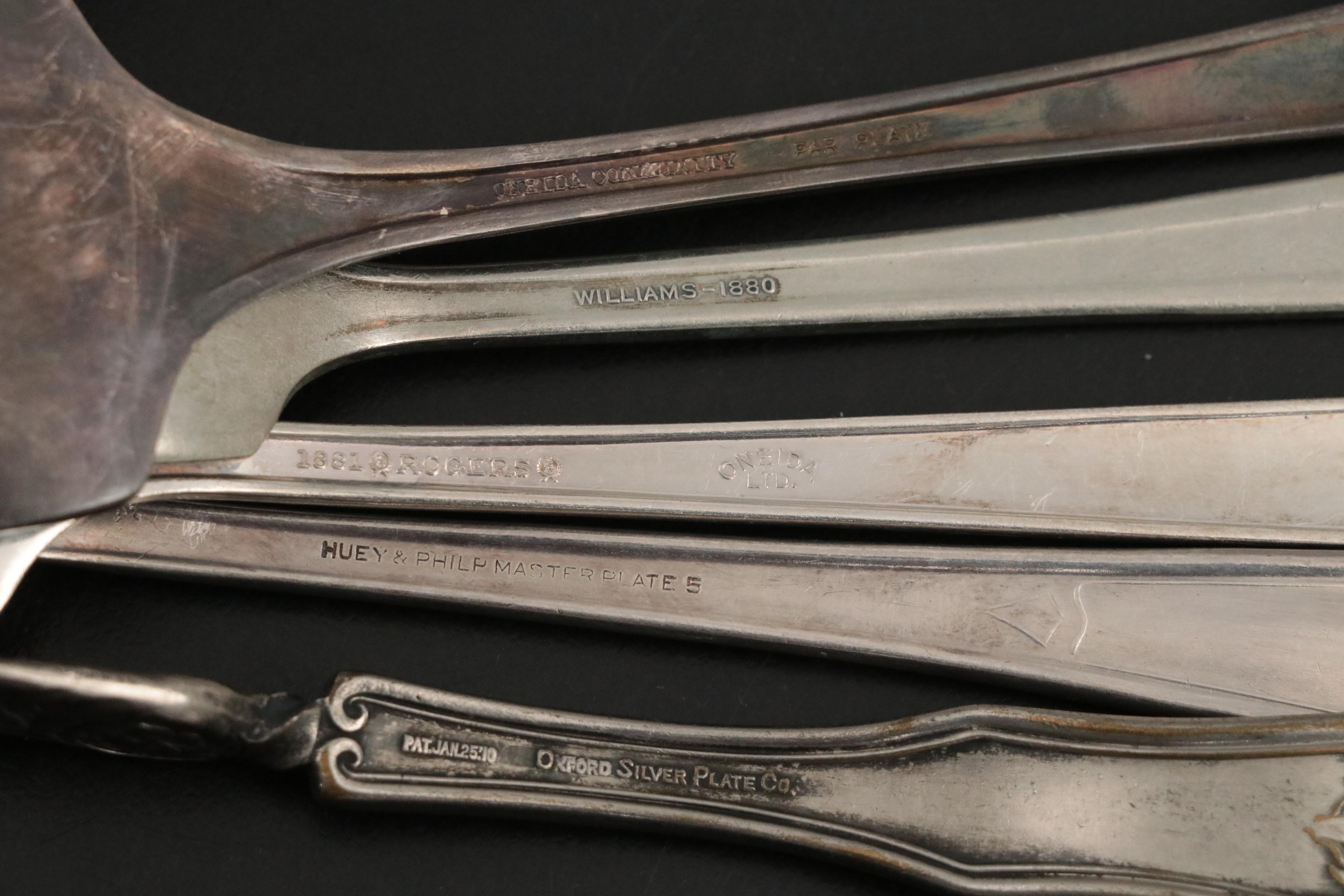 Simeon L. & George H. Rogers Company Silver Plate Dinner Forks and More