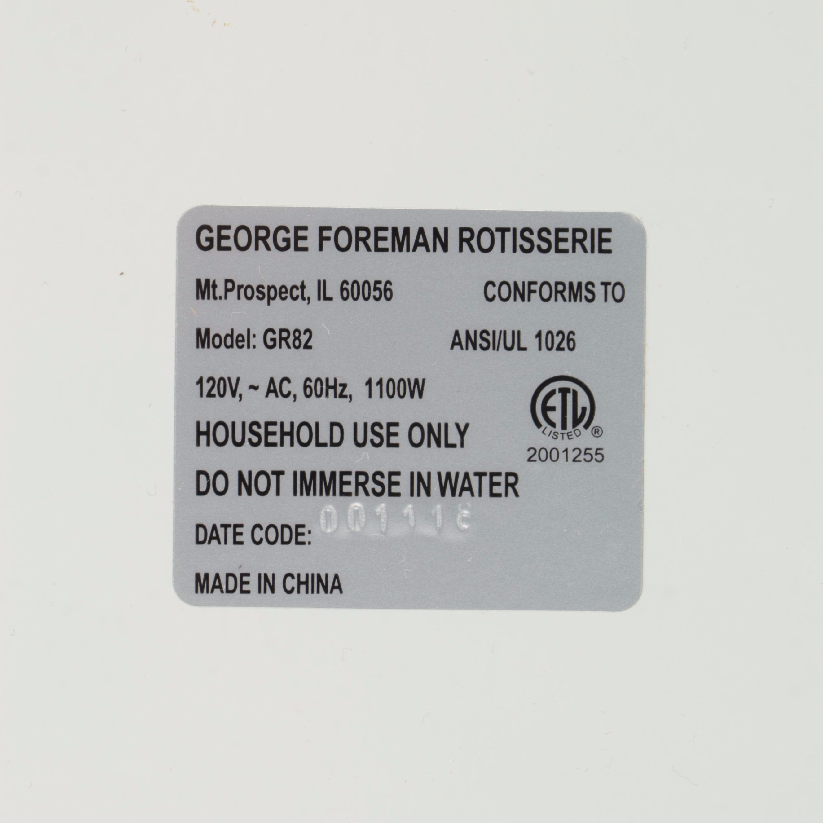 Foreman Jr." Rotisserie with Kitchen and Bar Tools EBTH