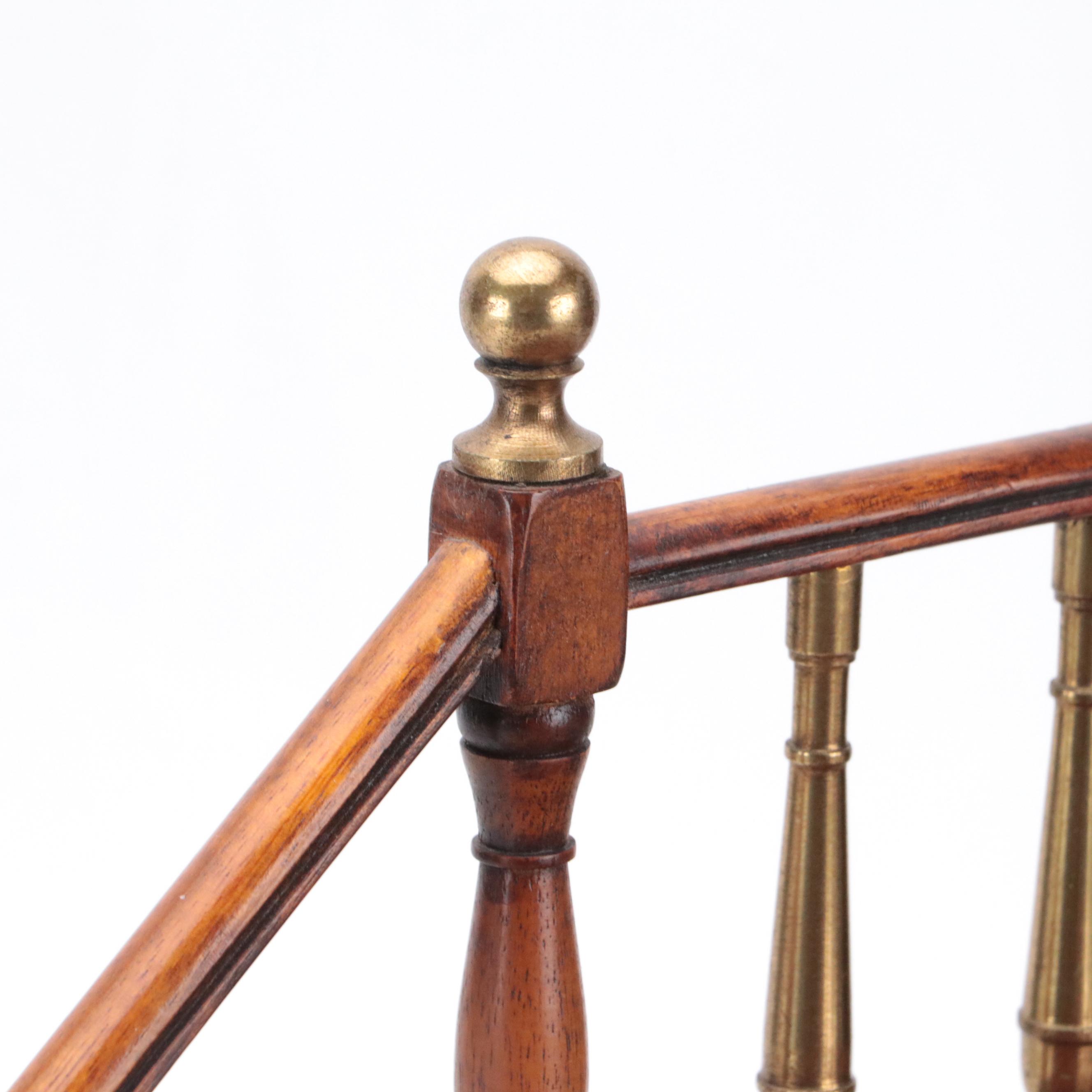 Maitland Smith Style Wood and Brass Miniature Staircase Box