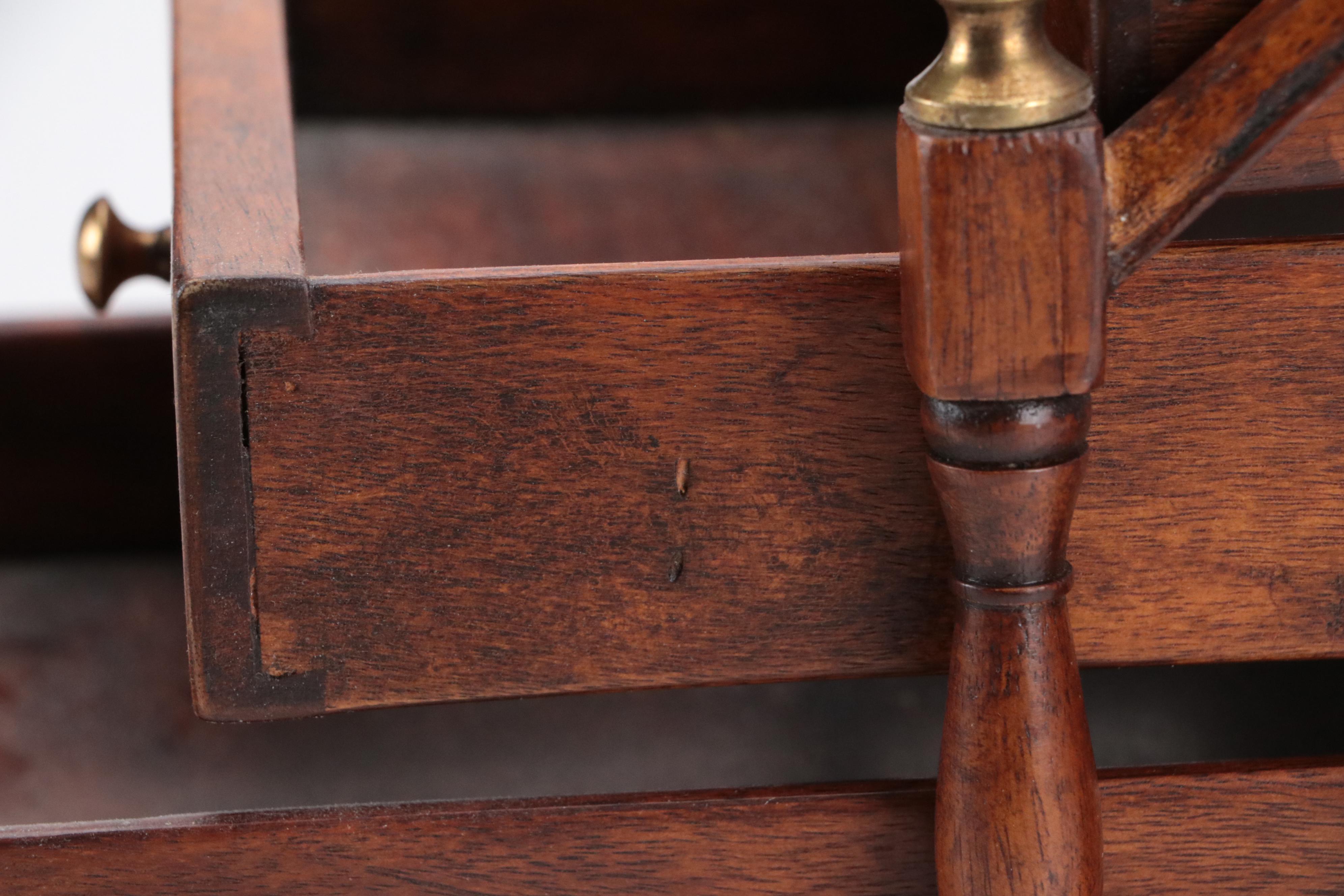 Maitland Smith Style Wood and Brass Miniature Staircase Box