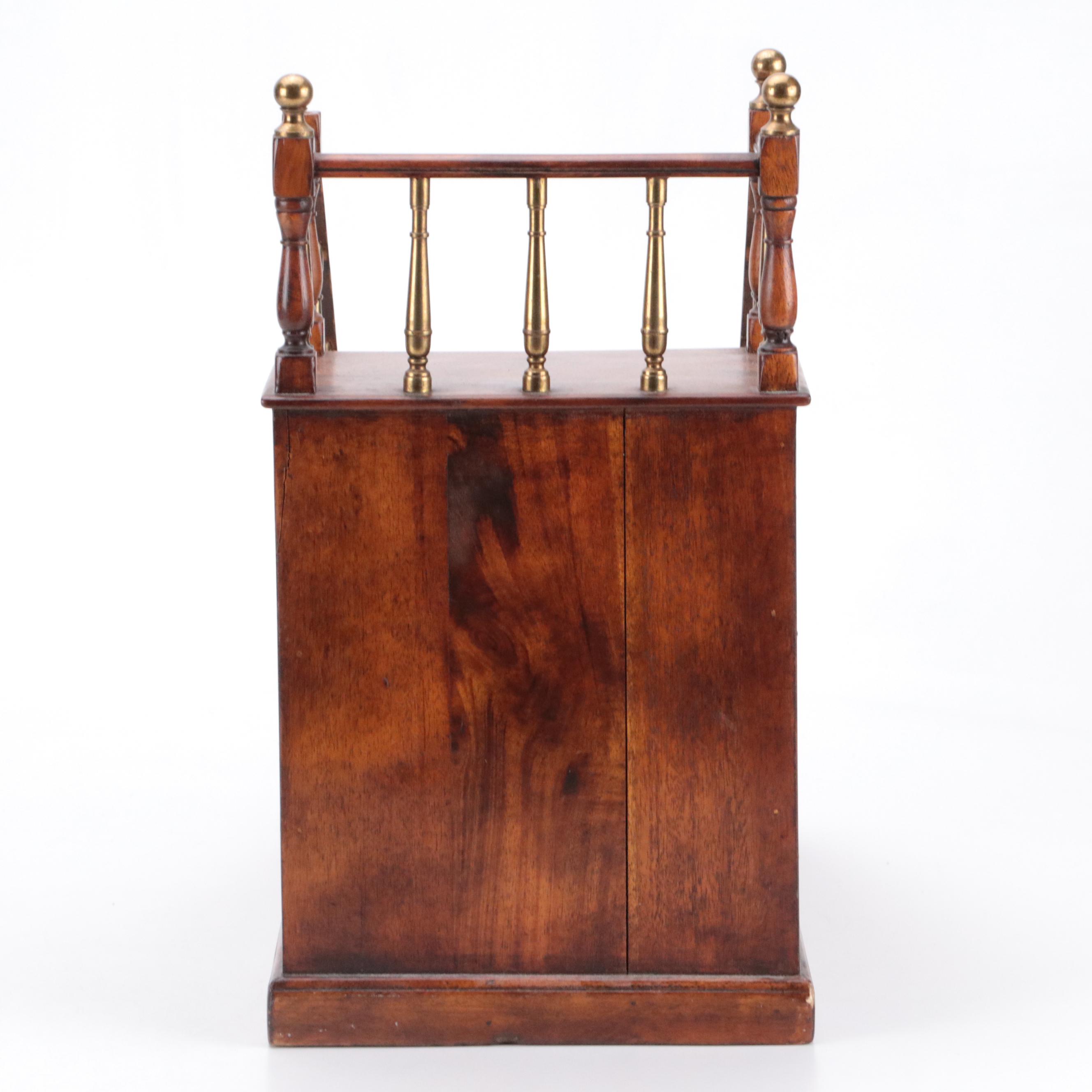 Maitland Smith Style Wood and Brass Miniature Staircase Box