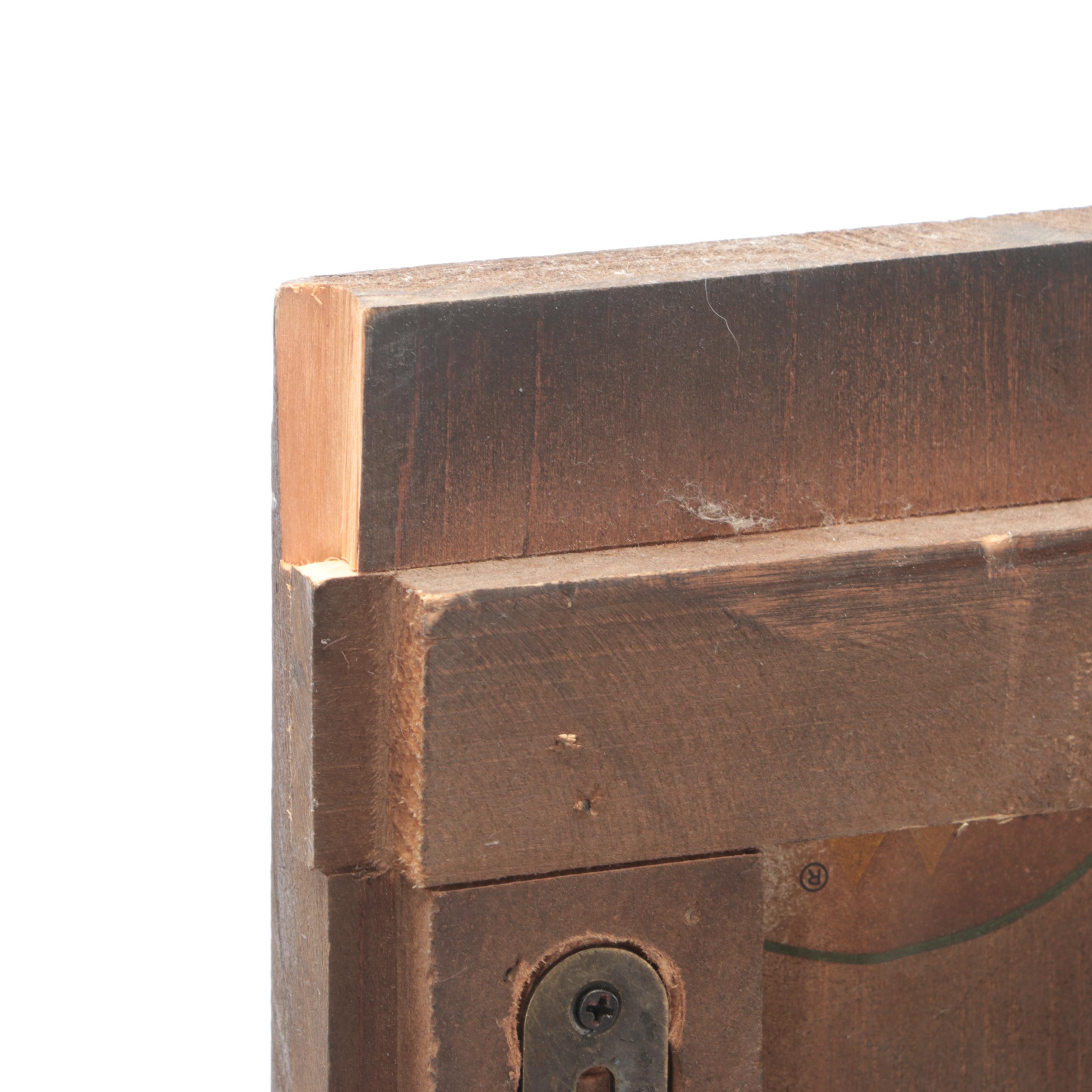 Distressed Wall-Papered Room Screen Panel