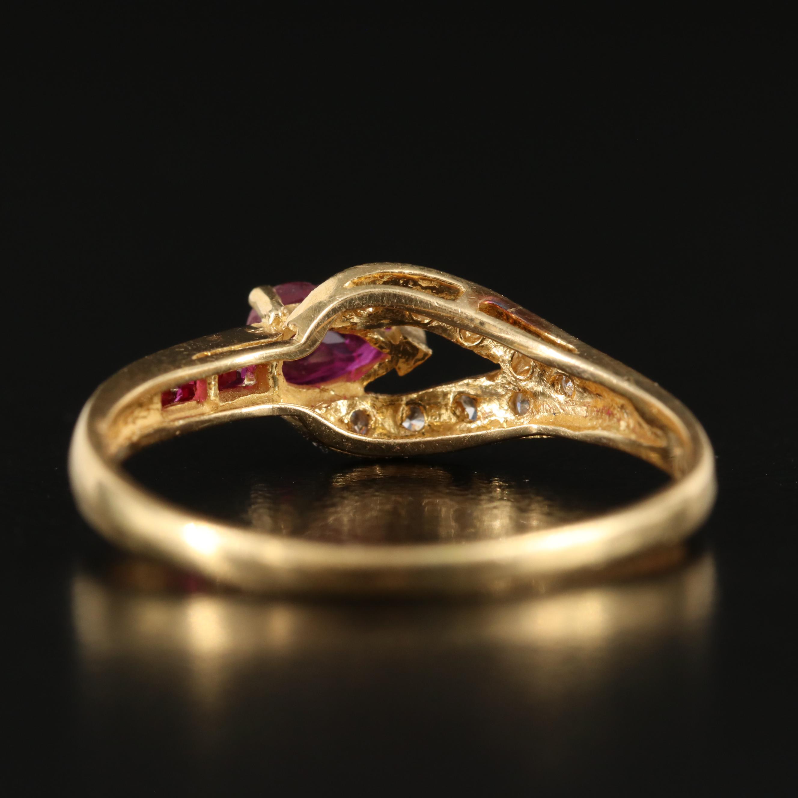 18K Ruby and Diamond Ring