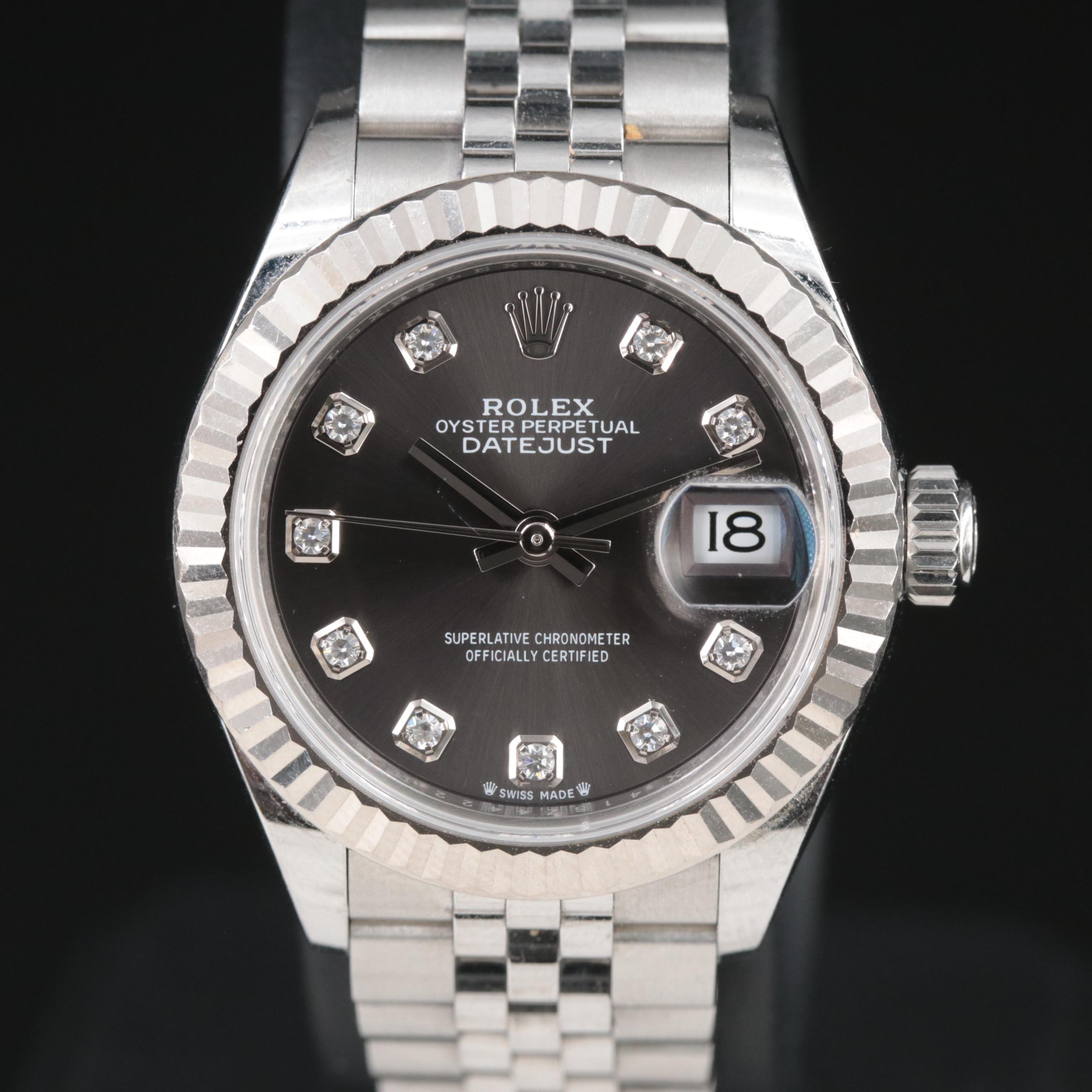 2021 Rolex Factory Diamond Dial Datejust Watch