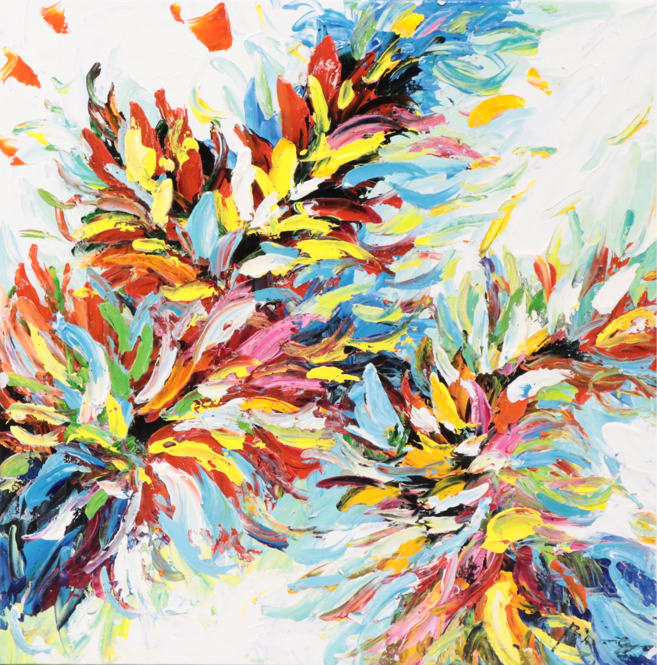 Bing Abstract Acrylic Painting, 21st Century